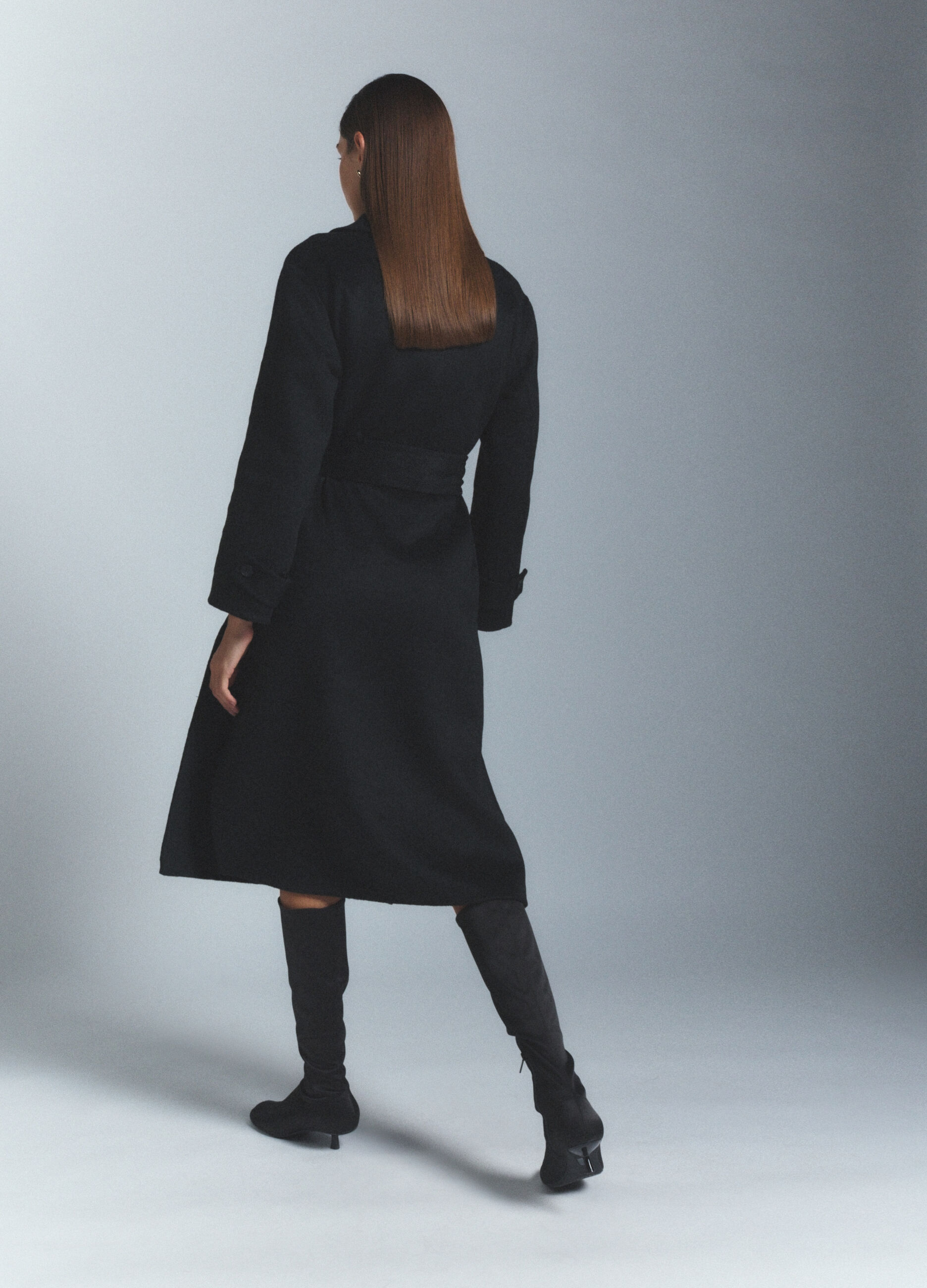 Cappotto lungo misto lana donna_2