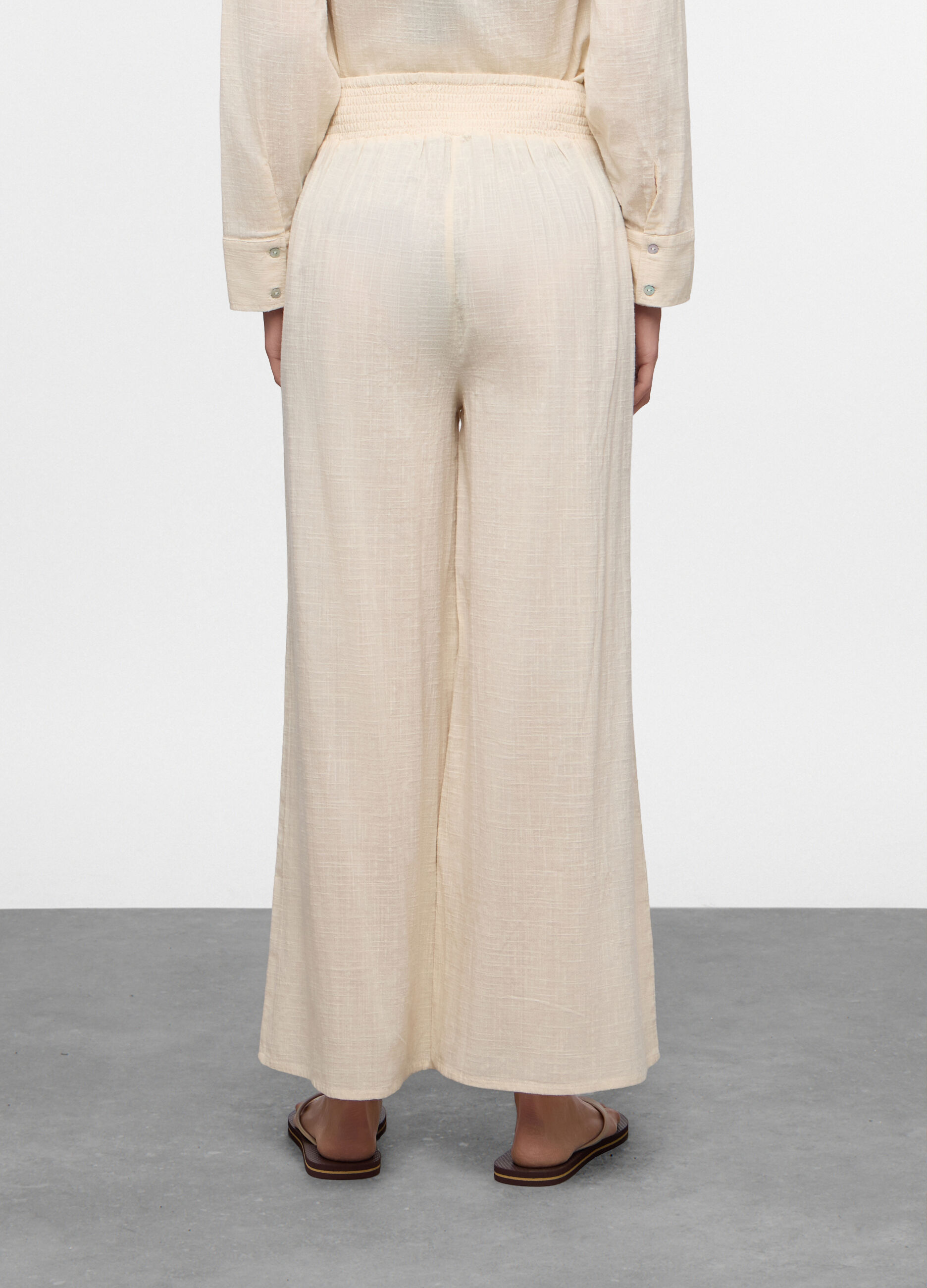 Pantaloni wide leg copricostume donna