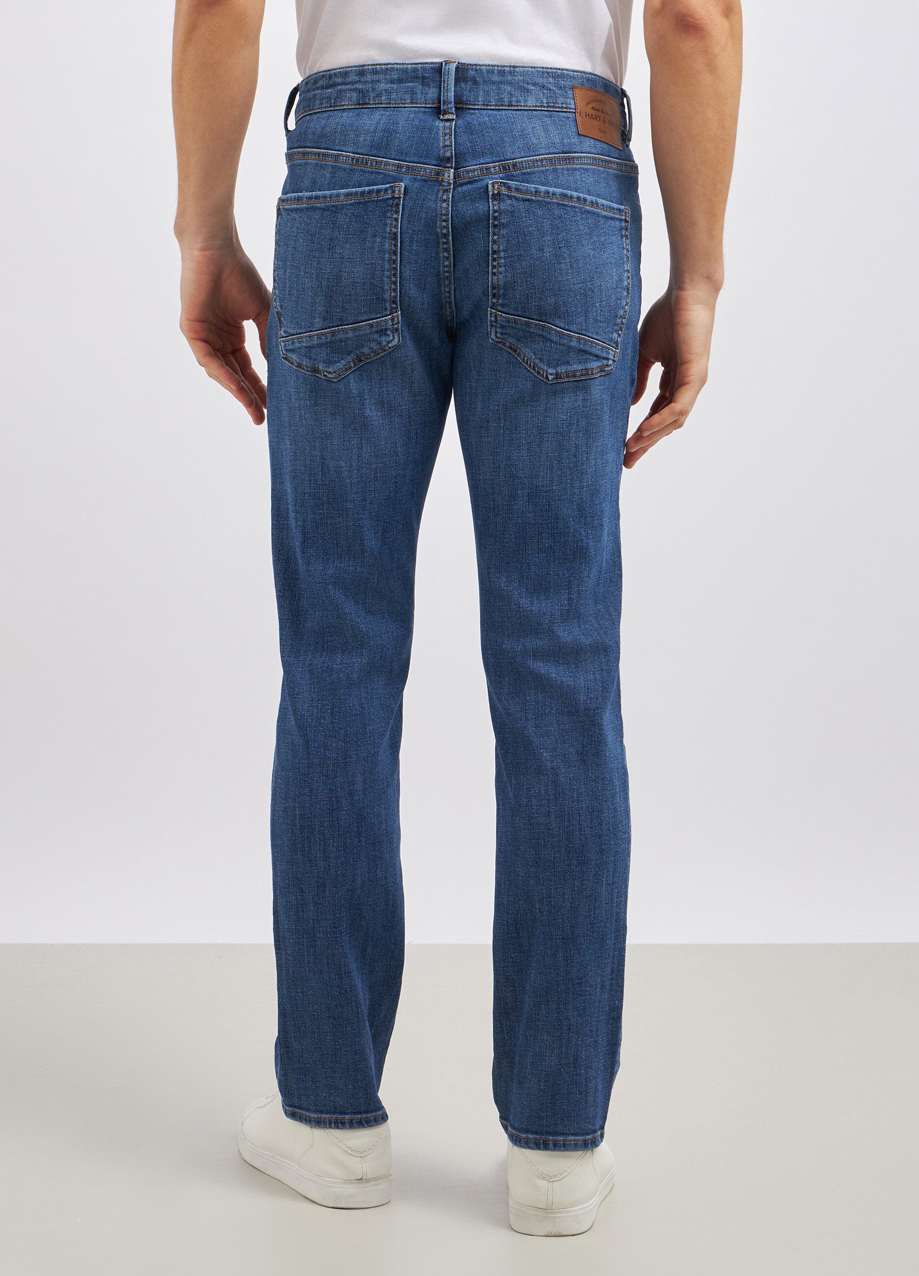 Pantaloni regular fit in denim uomo_2