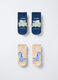 Pack 2 calze antiscivolo in spugna misto cotone _0