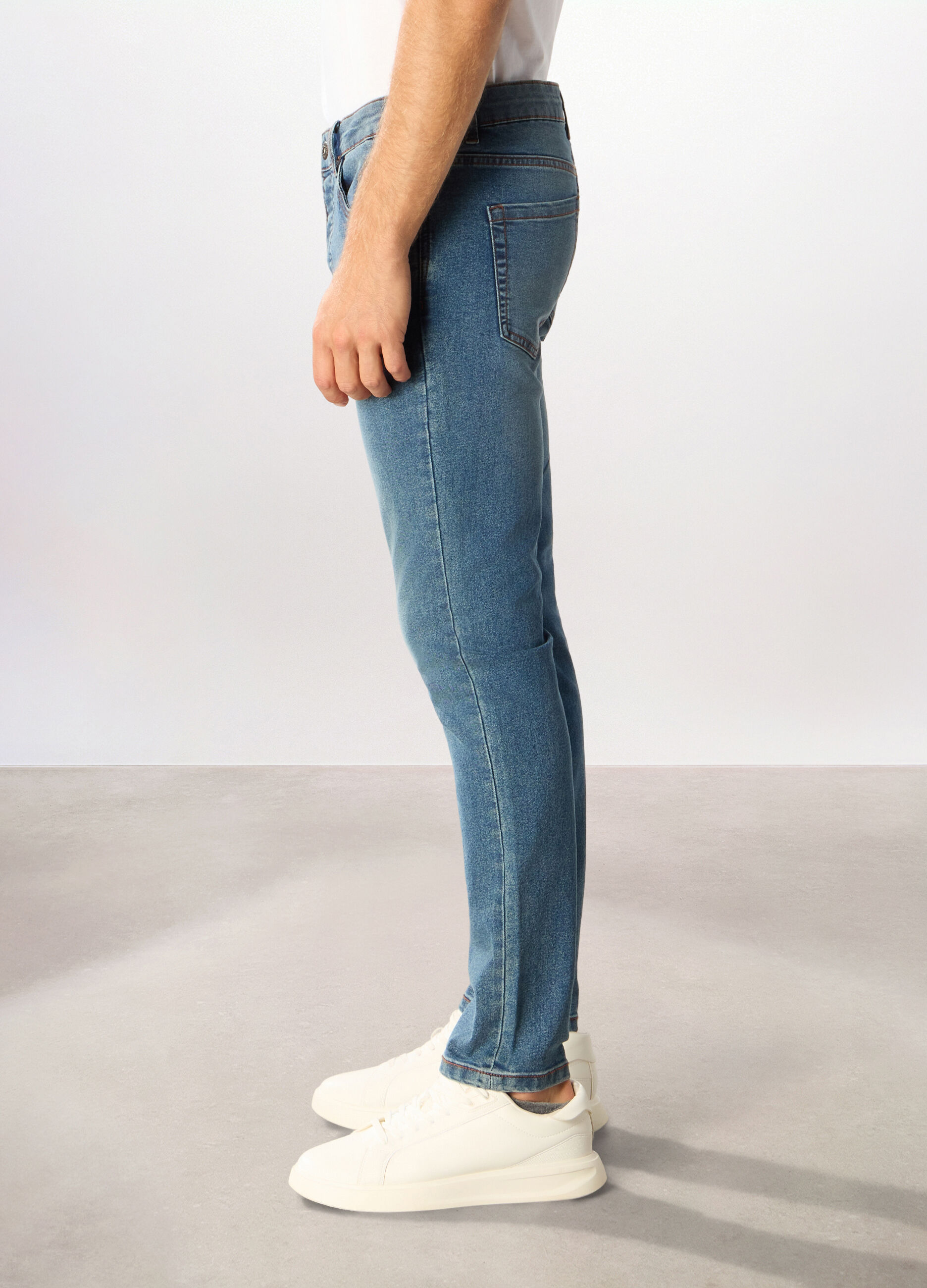 Jeans skinny fit in denim stretch uomo