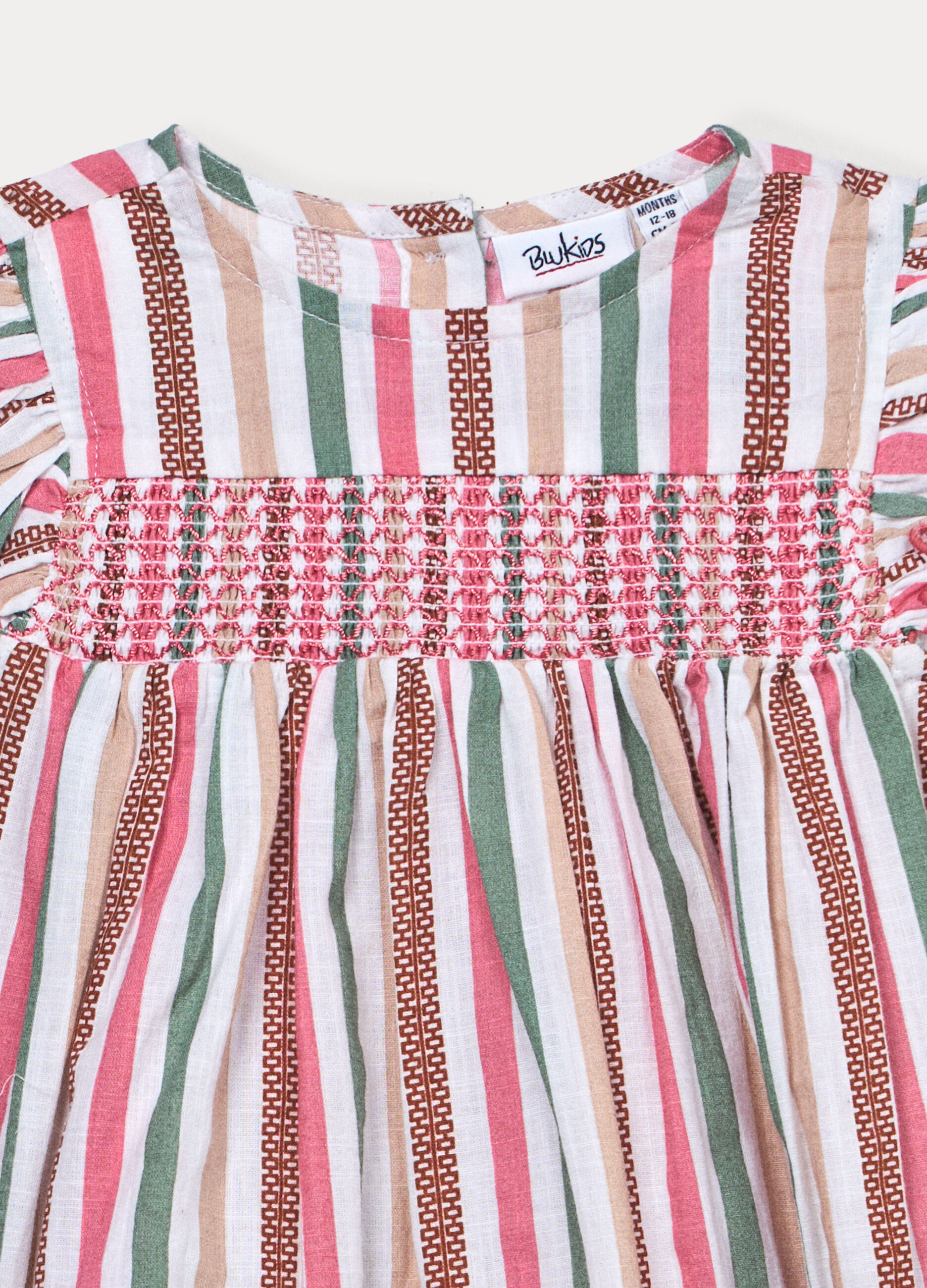 Vestito a righe in puro cotone bimba_2