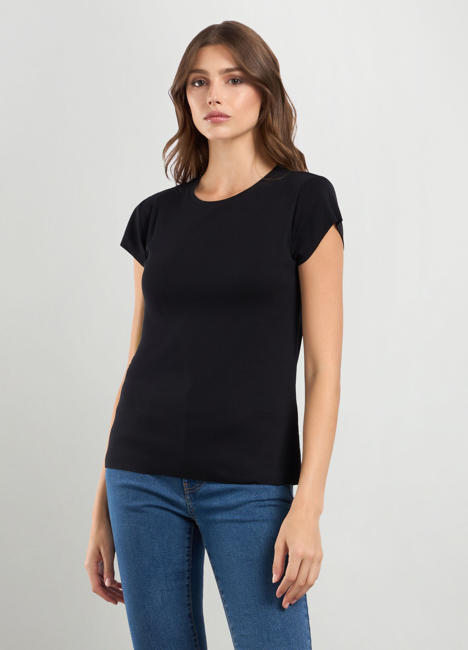 T-shirt in puro cotone donna_0