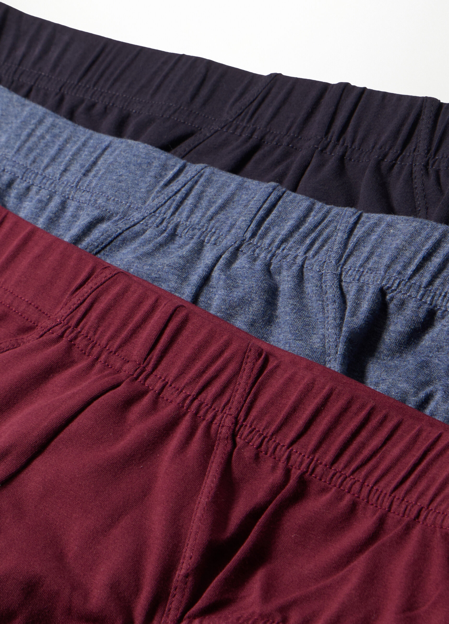 3 pack slip in jersey di cotone tinta unita uomo