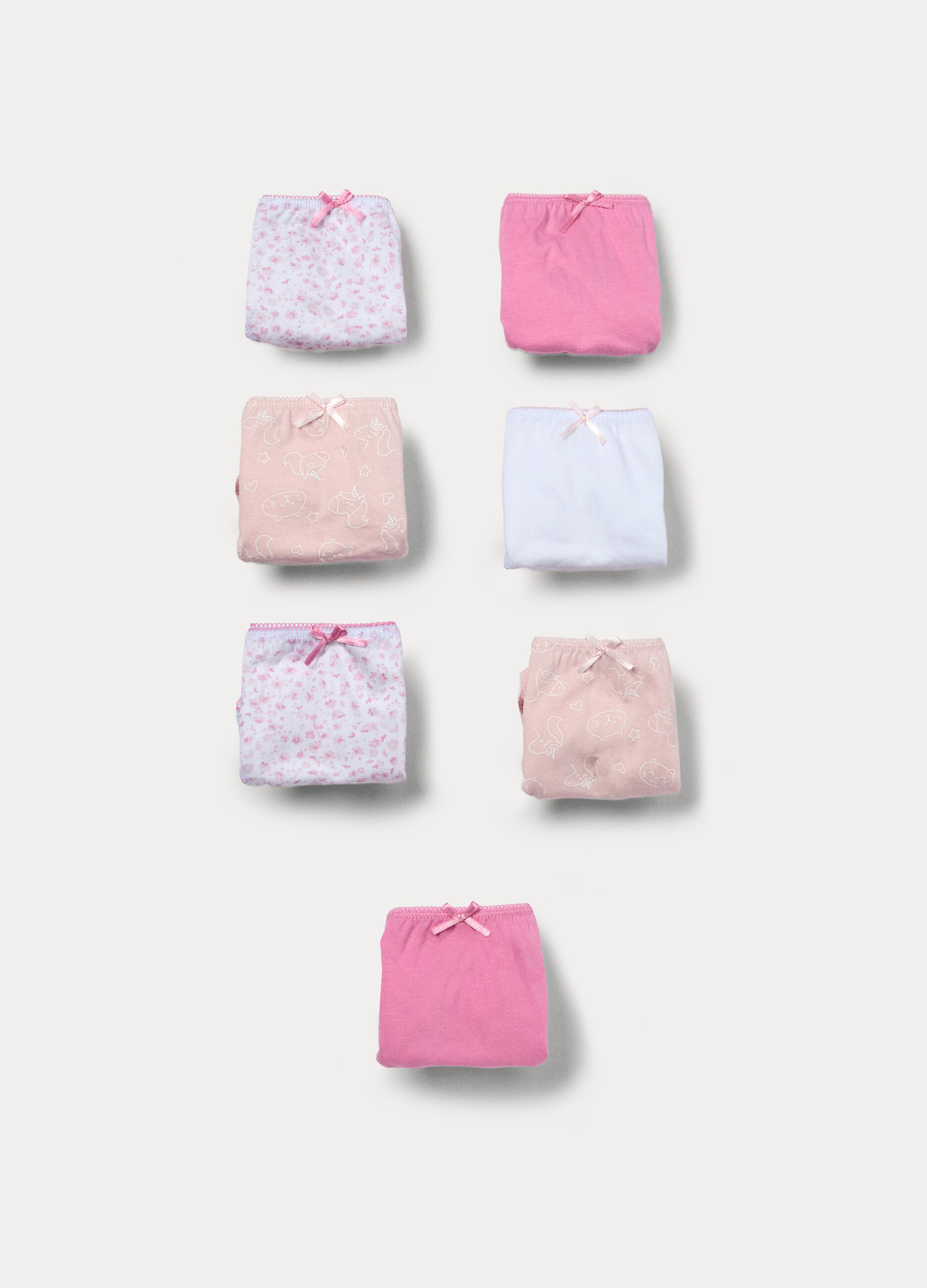 Pack 7 slip in jersey di puro cotone bambina_0