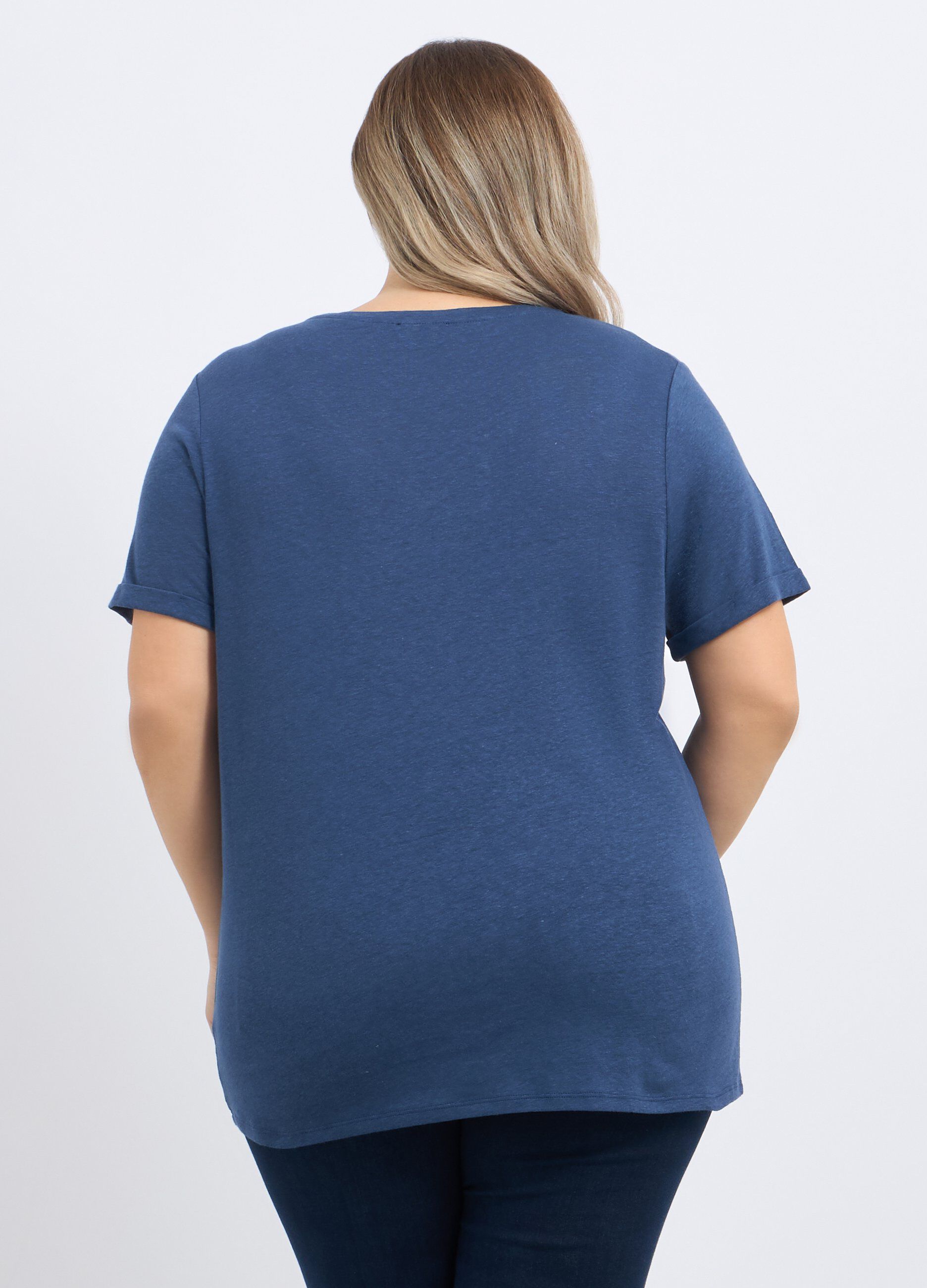 T-shirt in misto lino donna curvy_1