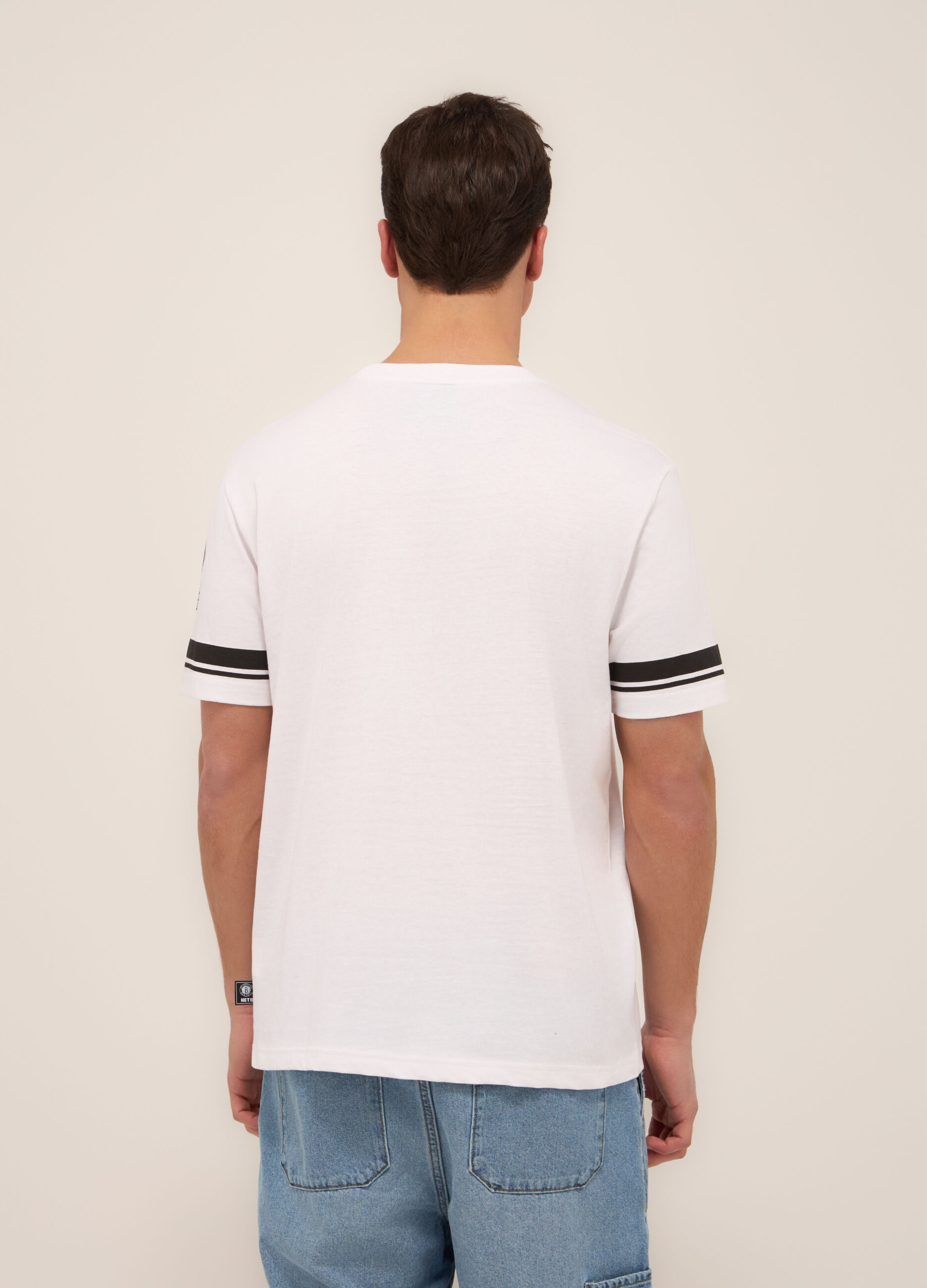 T-shirt basketball in jersey di cotone uomo_1