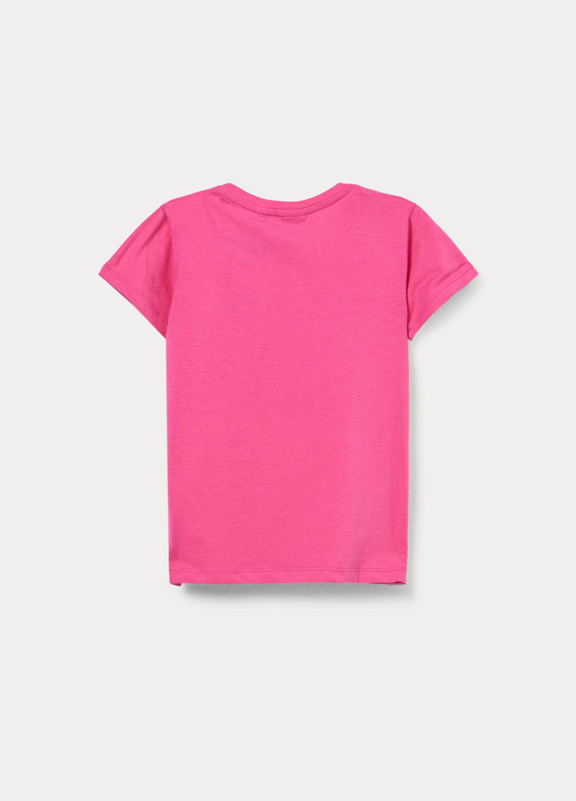 T-shirt girocollo in jersey di cotone stretch bambina_1