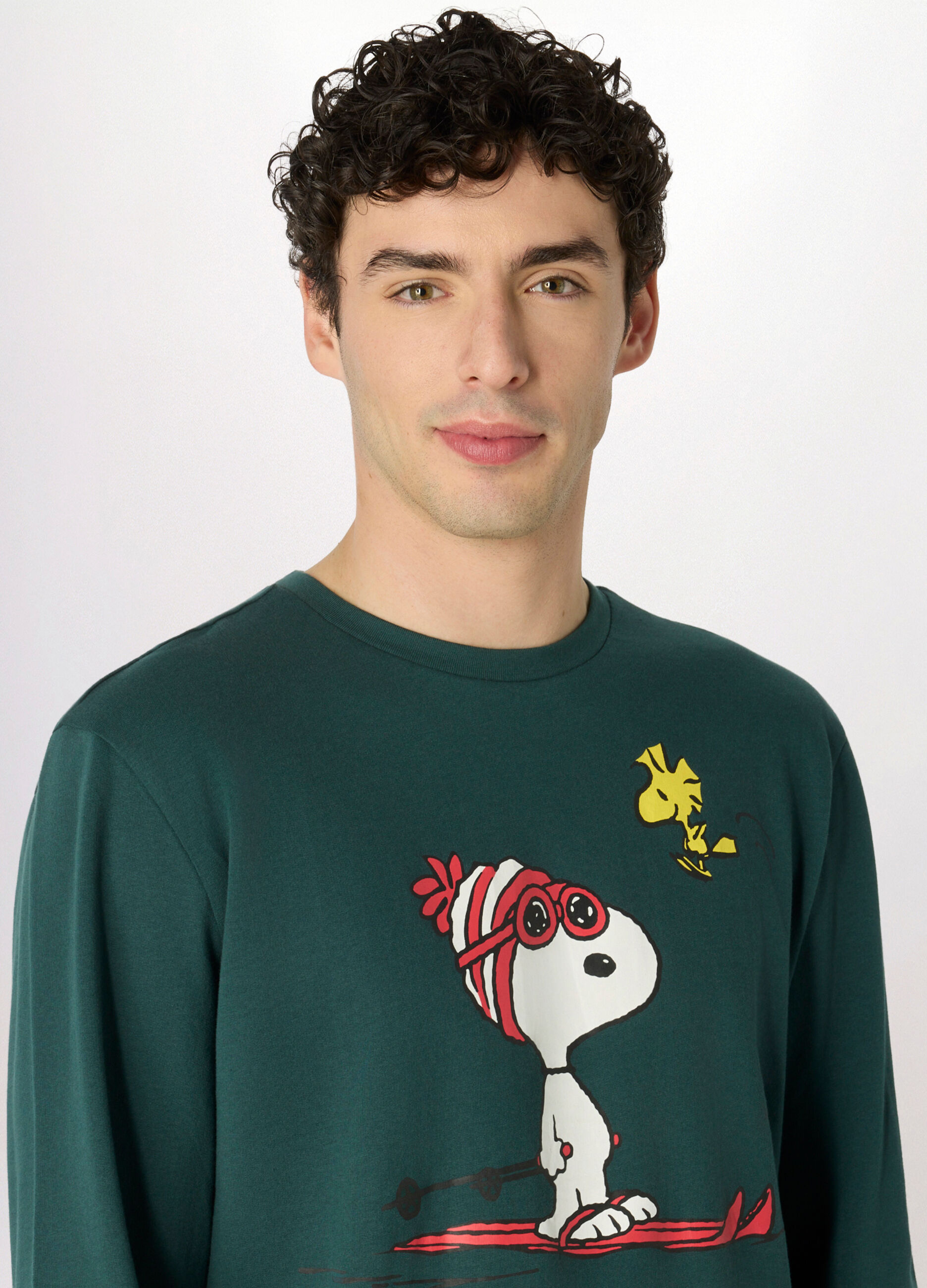 Pigiama lungo in cotone Snoopy uomo_2