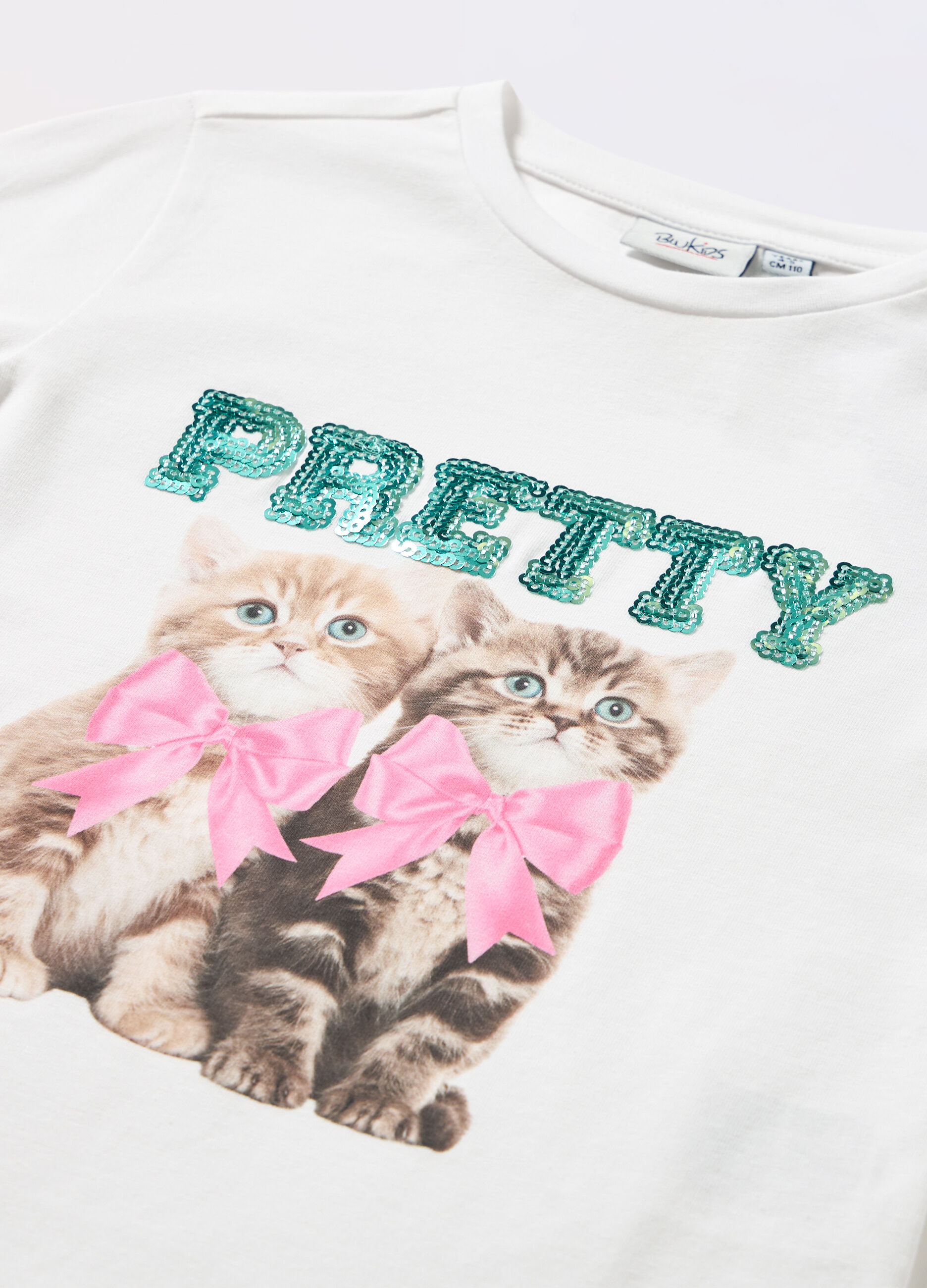 T-shirt in jersey di cotone stretch bambina_1