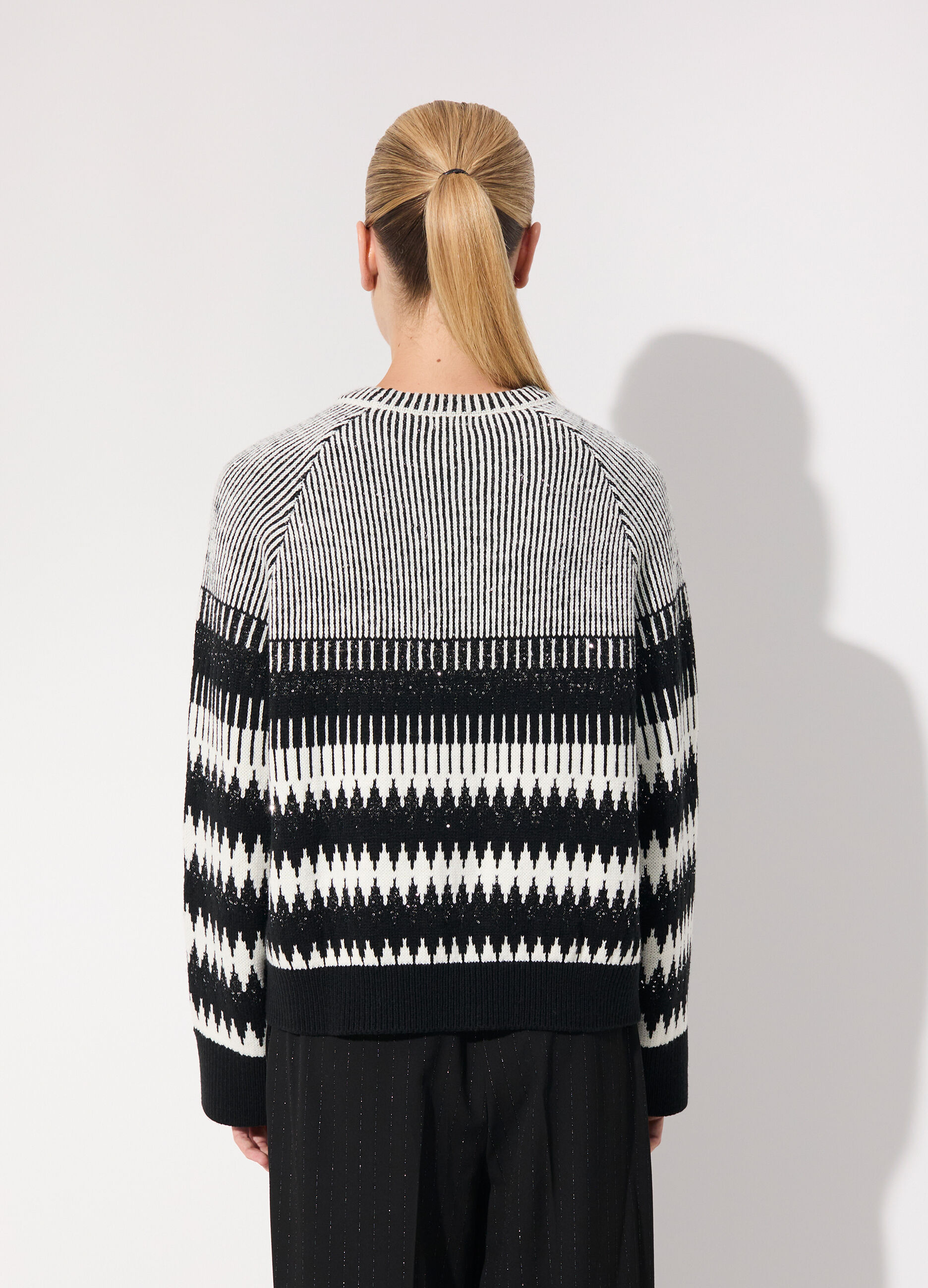 Maglione misto lana con paillettes donna_2