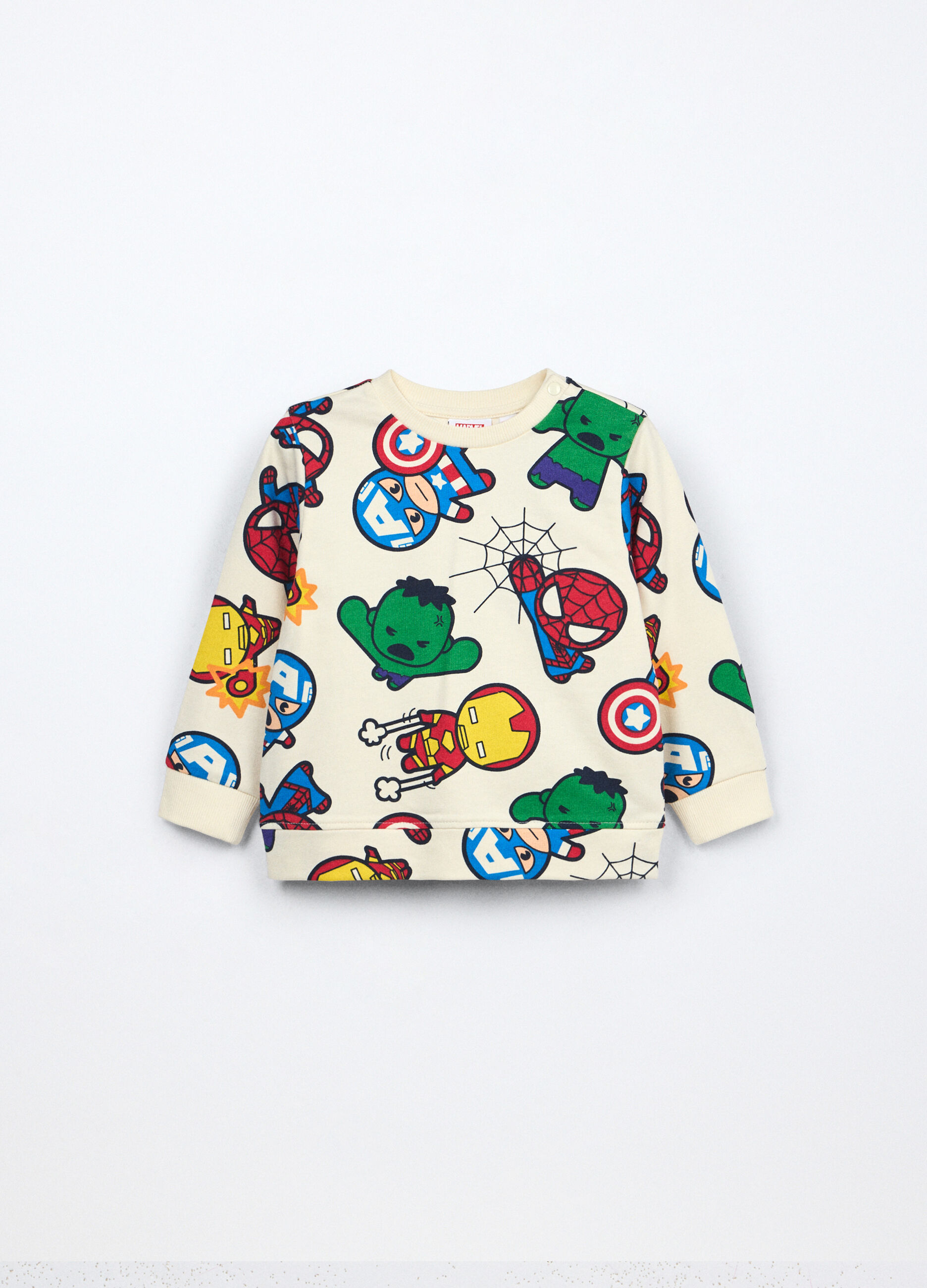 Felpa in french terry di puro cotone neonato_0