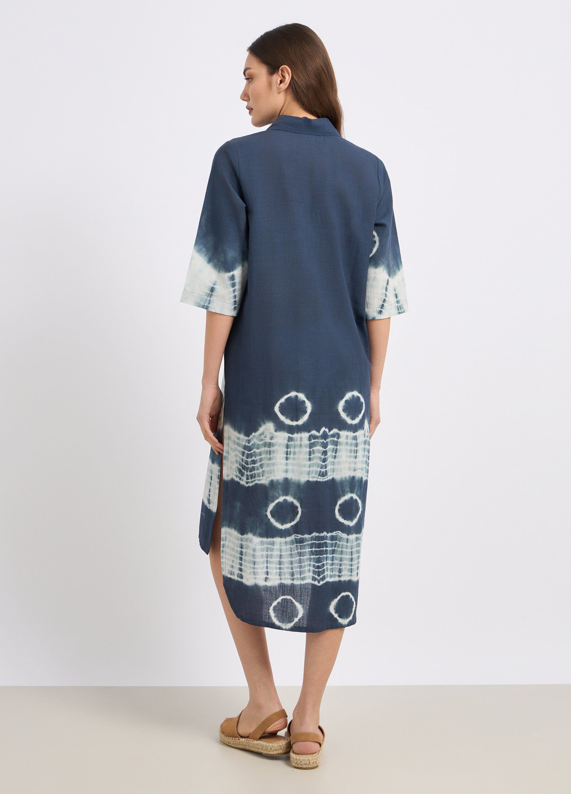 Copri costume lungo in puro cotone donna_1