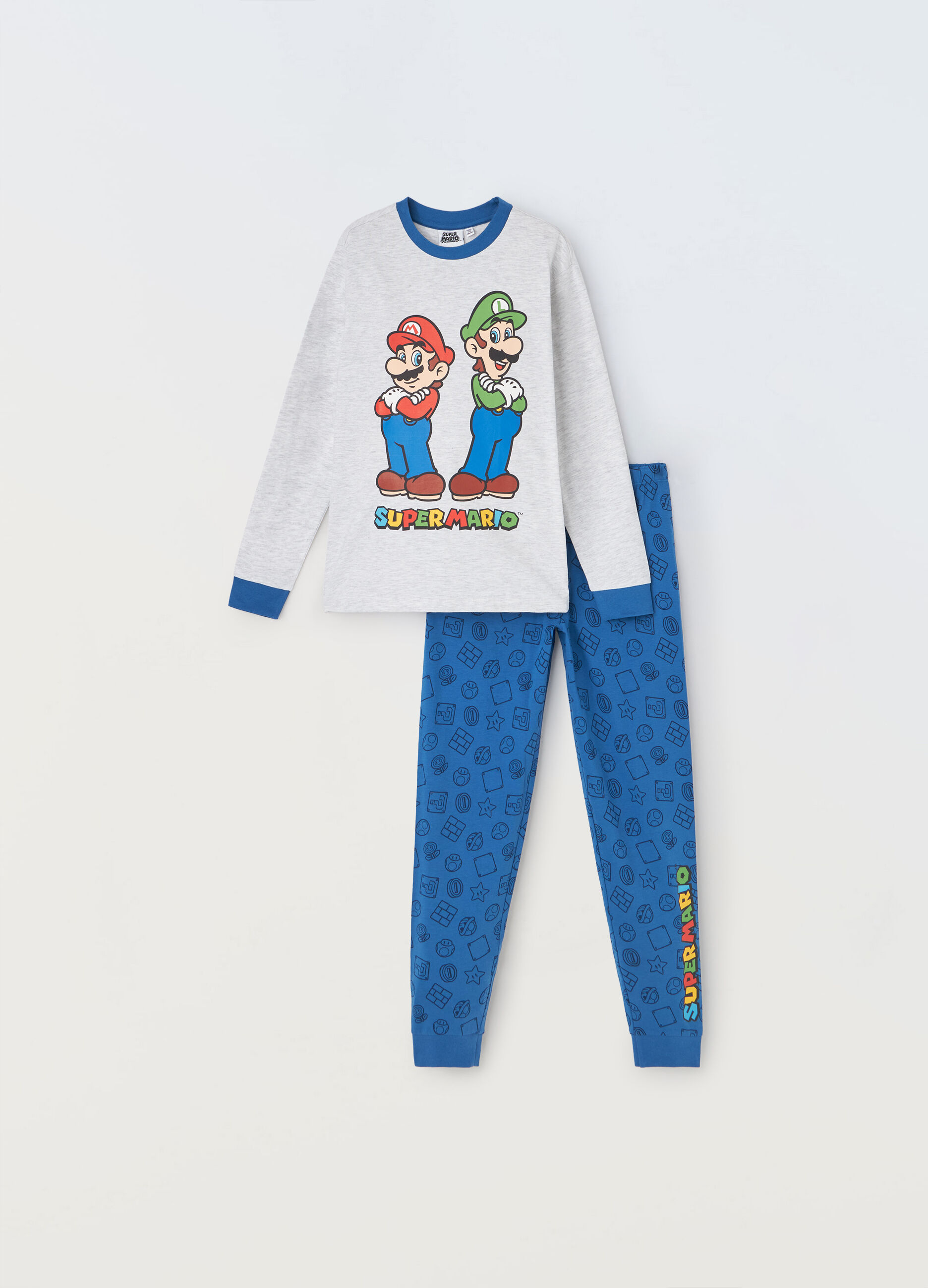 Set pigiama lungo in cotone bambino_0