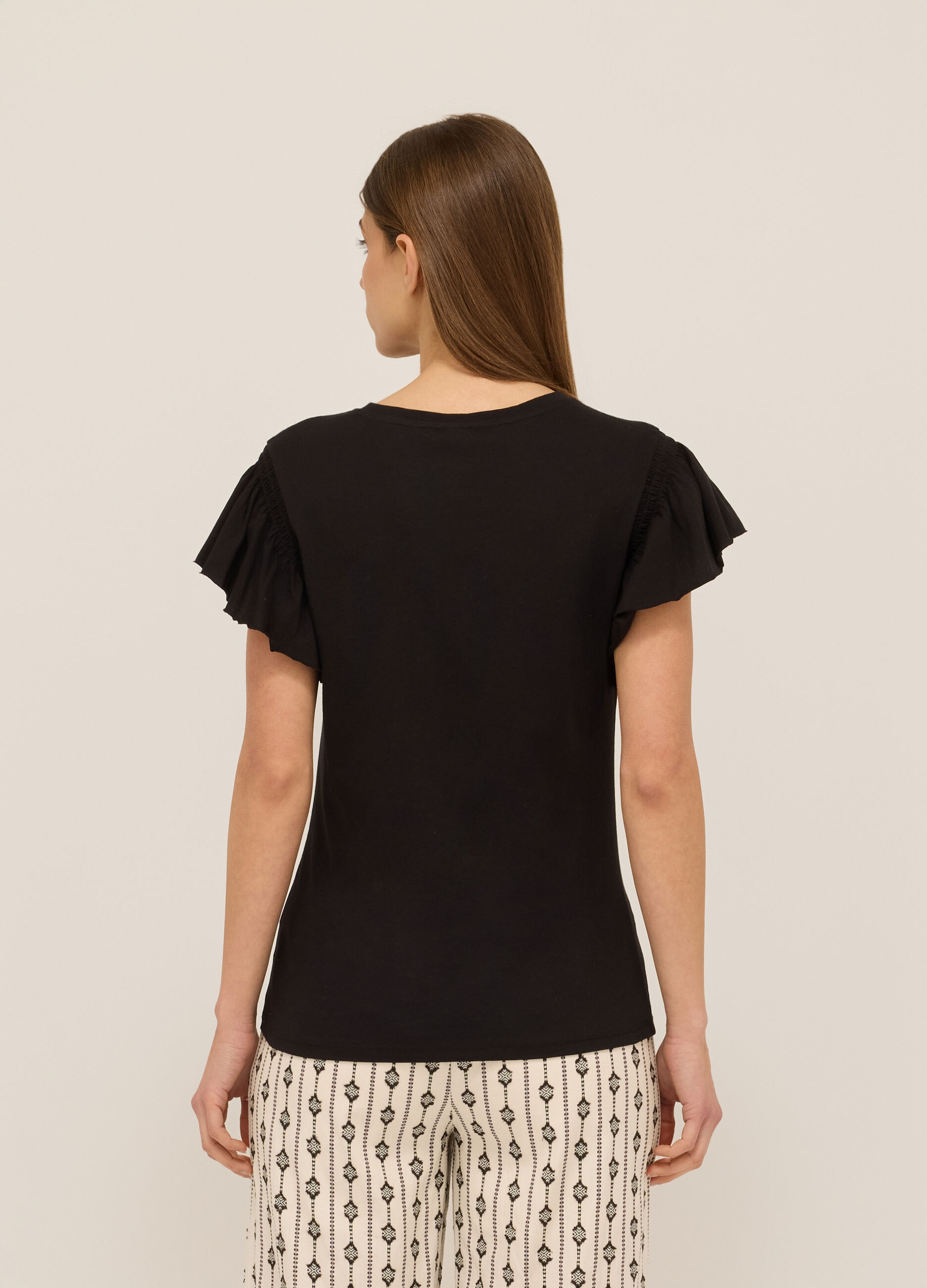 T-shirt in jersey di puro cotone donna_1