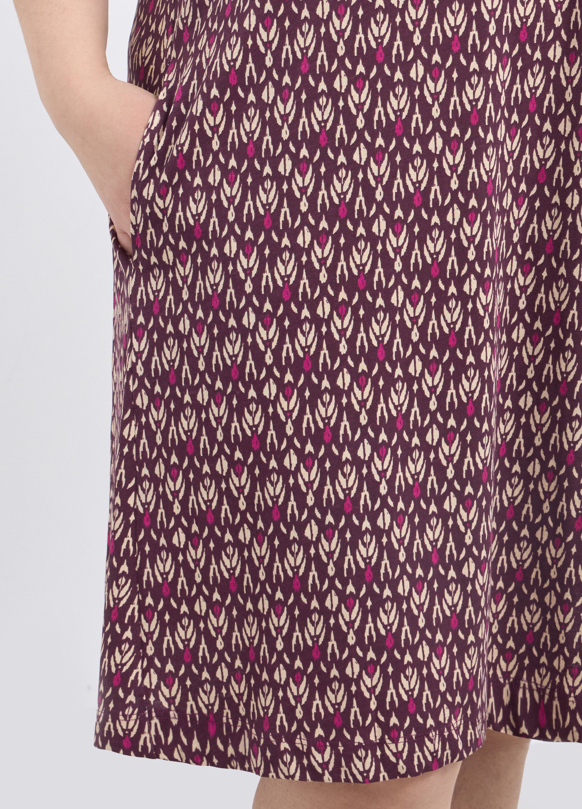 Abito corto svasato in puro cotone donna curvy_2