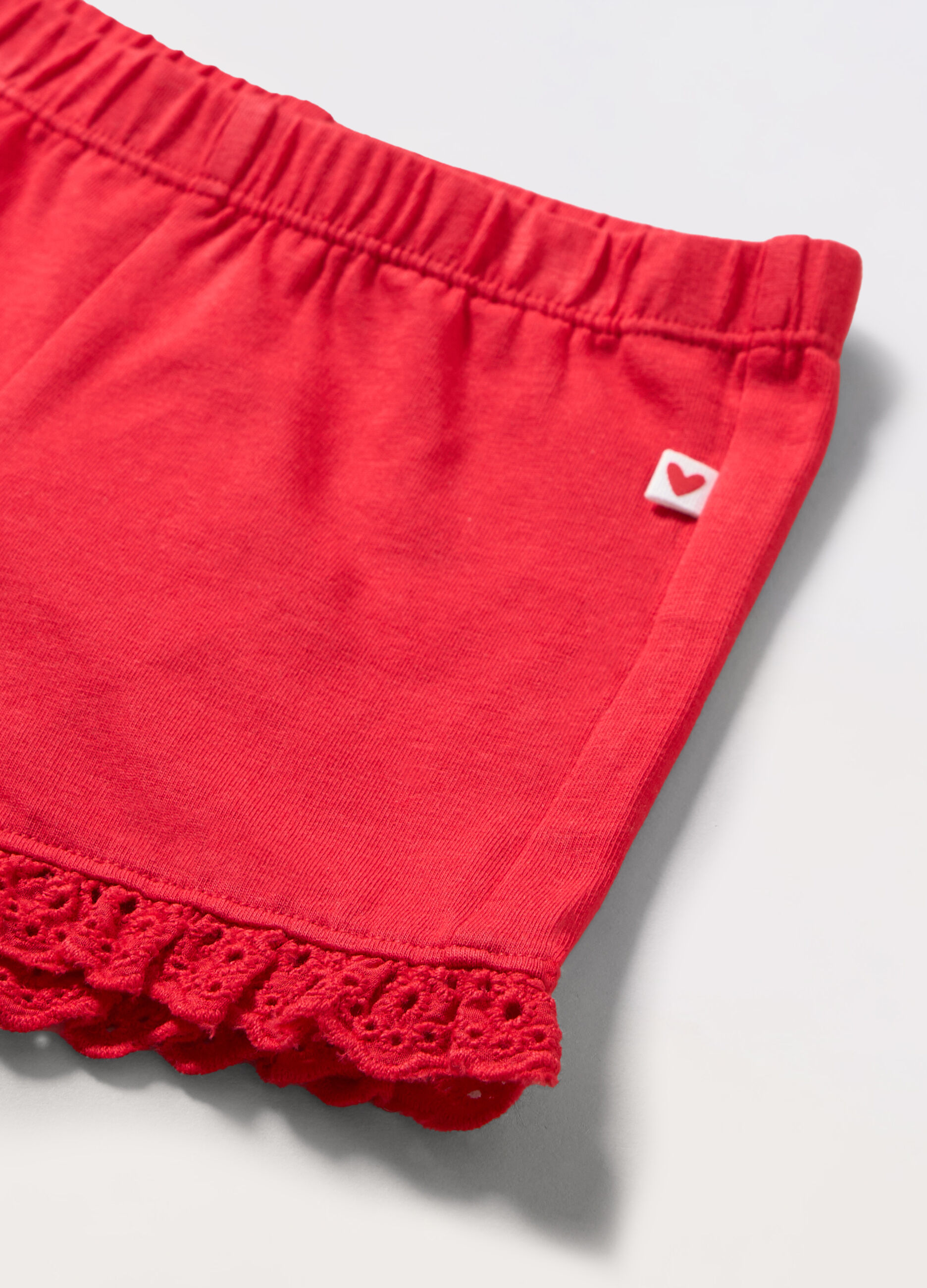 Shorts in jersey di cotone stretch neonata_1