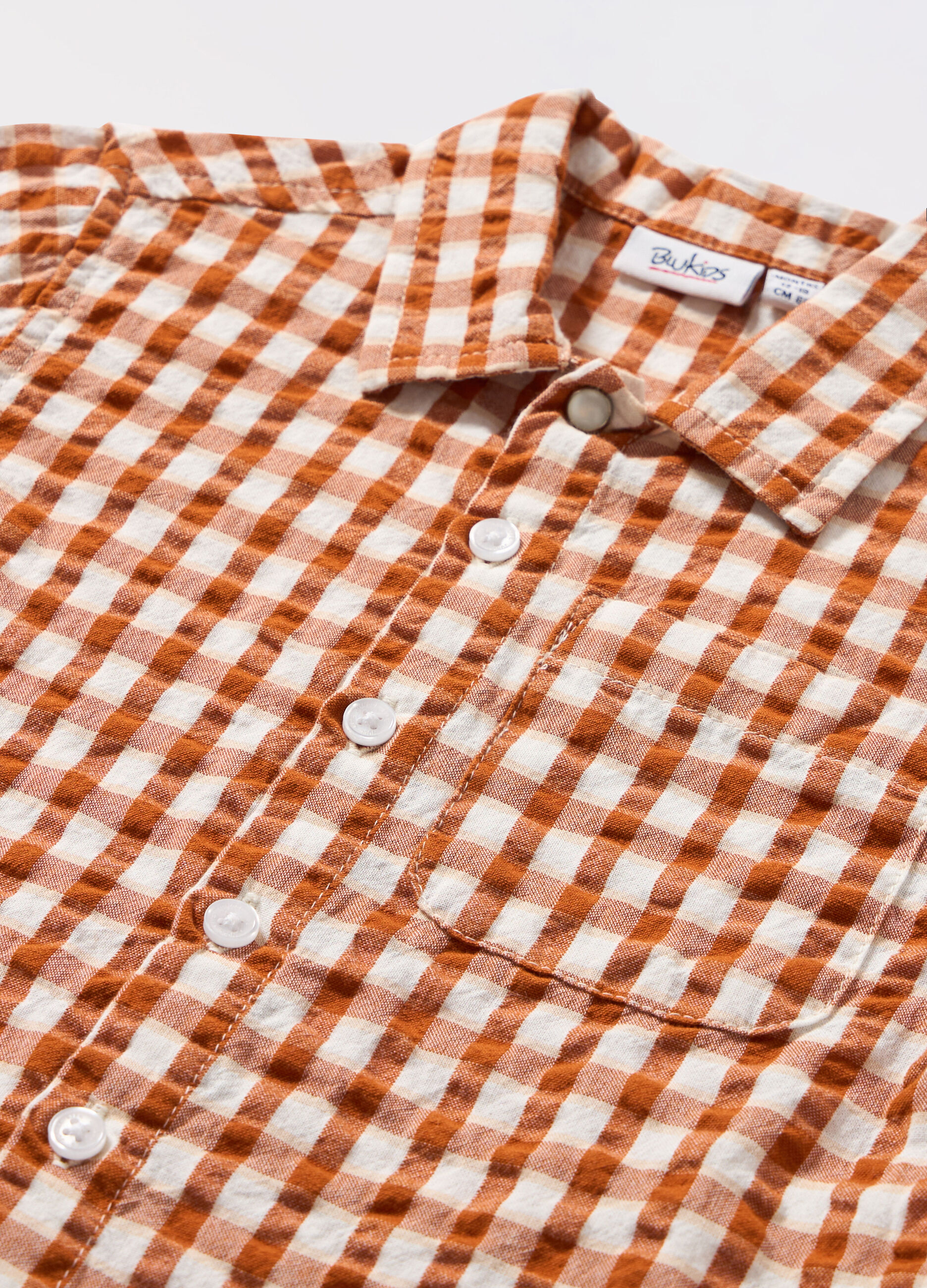 Camicia in puro cotone seersucker neonato_1