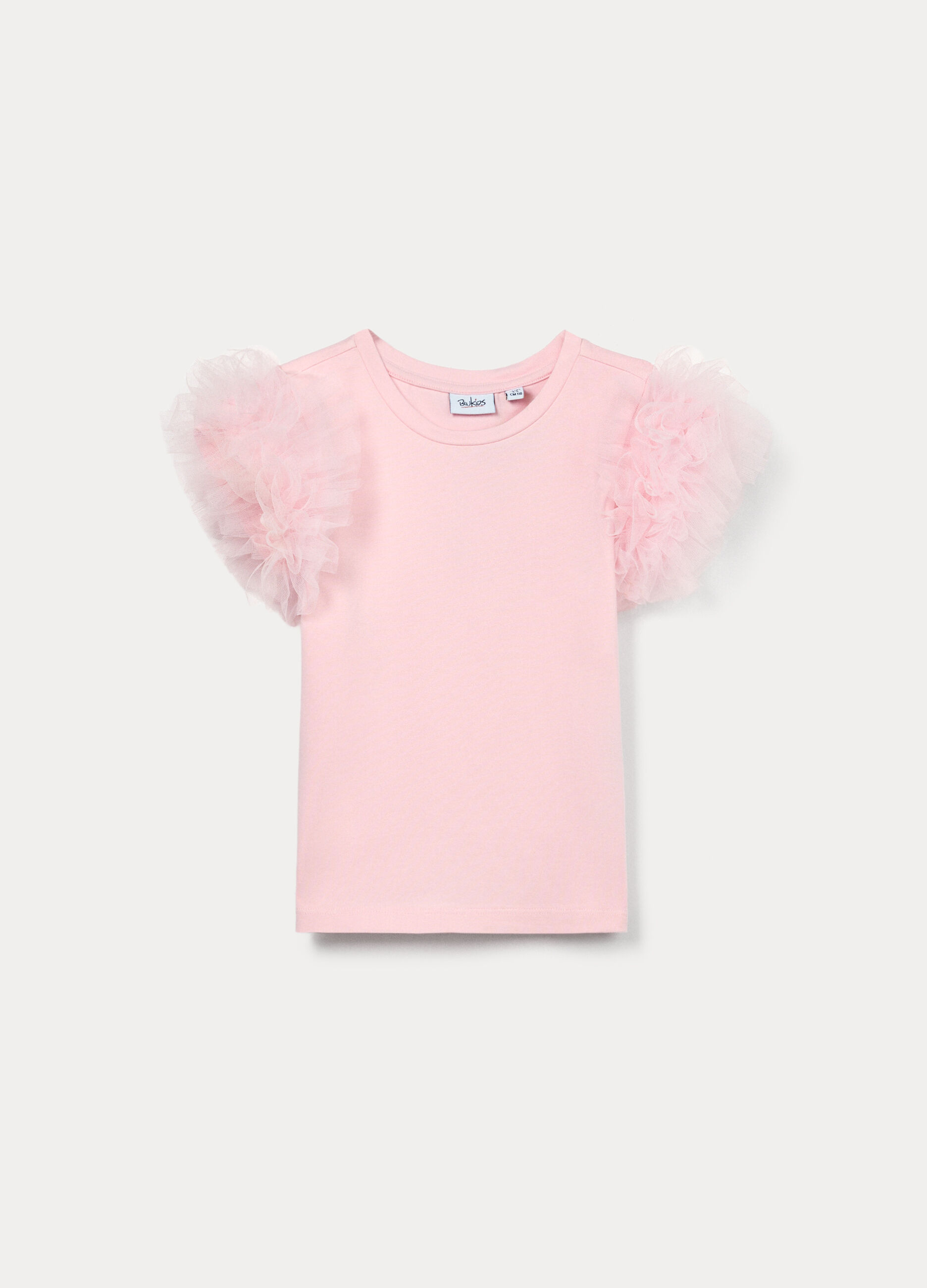 T-shirt in jersey di cotone stretch bambina_0