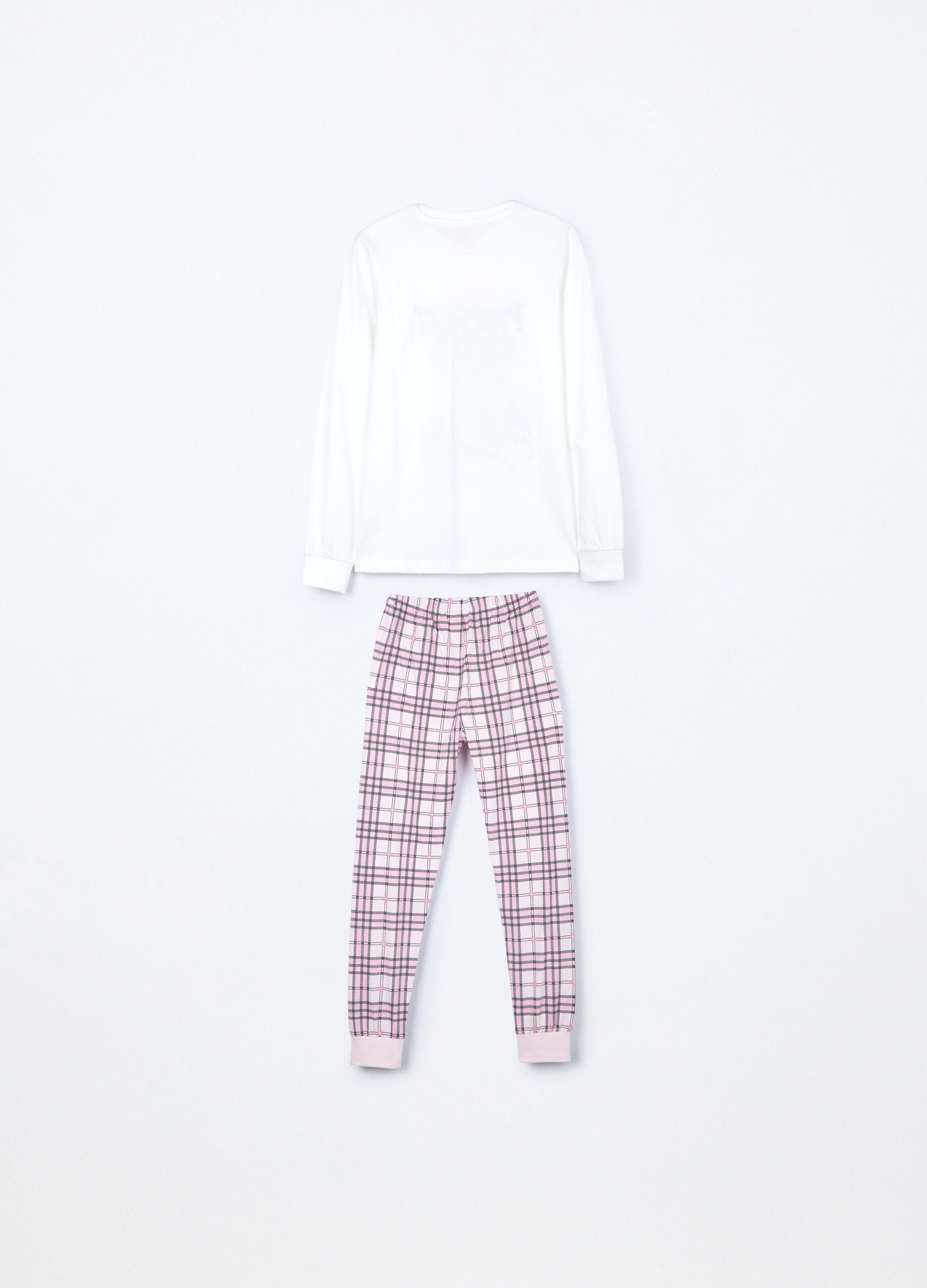 Set pigiama lungo in jersey di puro cotone ragazza_1