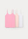 Pack 3 canotte in costina di puro cotone ragazza_1