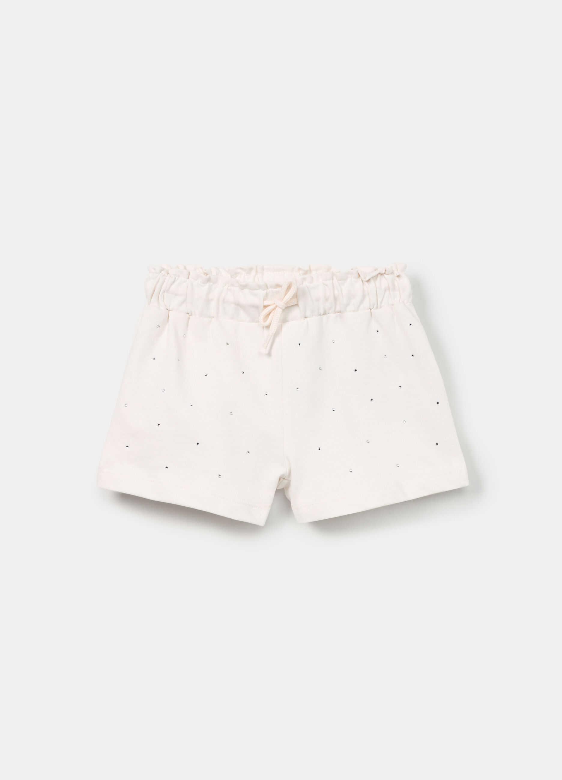 Shorts in french terry di puro cotone bambina_0