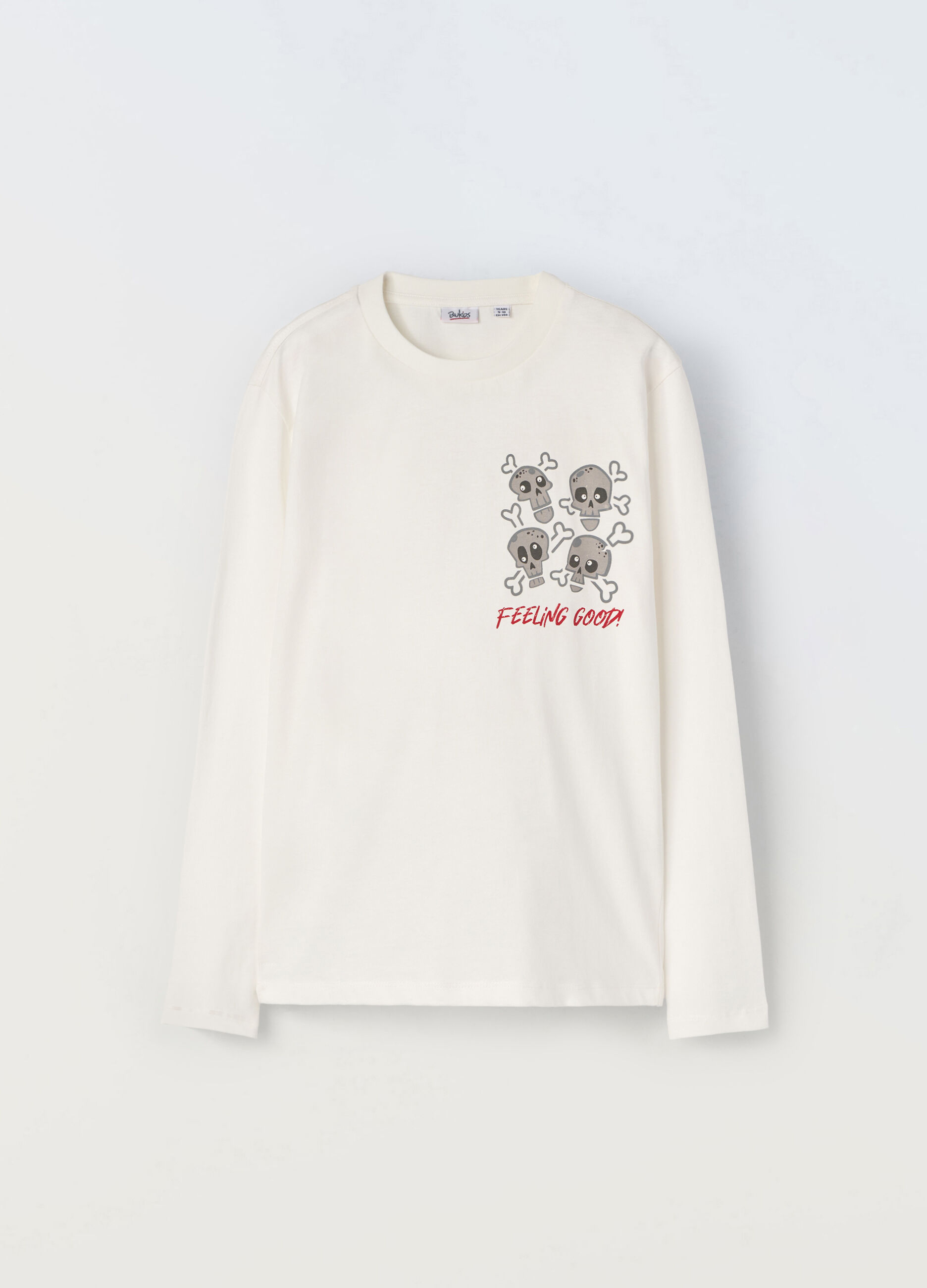 T-shirt in puro cotone a maniche lunghe ragazzo_0
