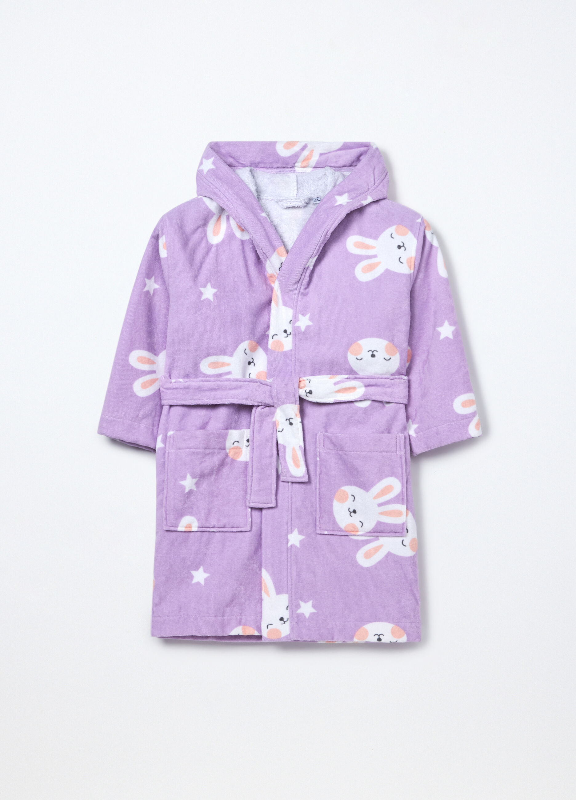 Accappatoio in puro cotone velour bambina_0