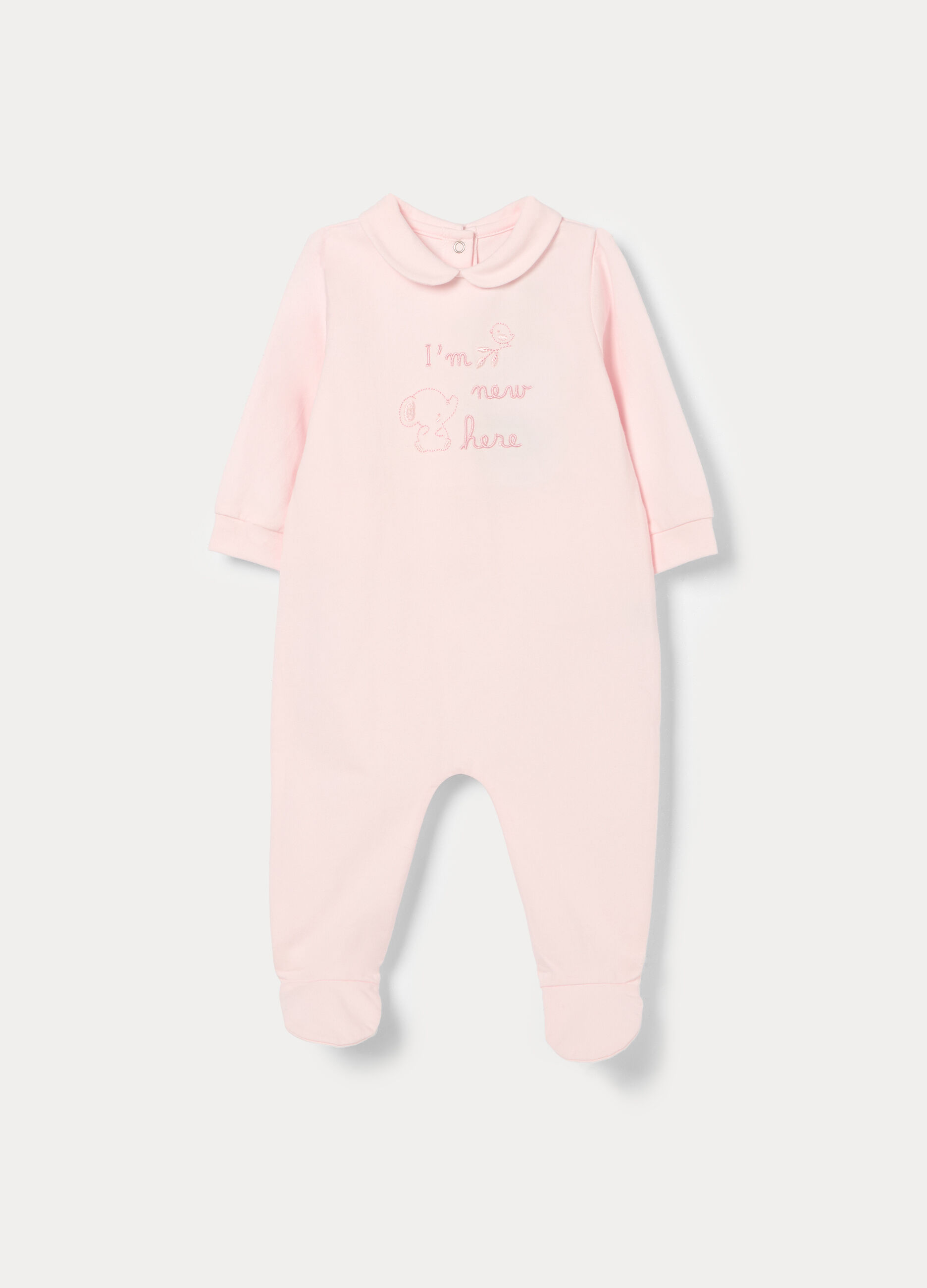 Tutina in jersey di cotone stretch neonata_0