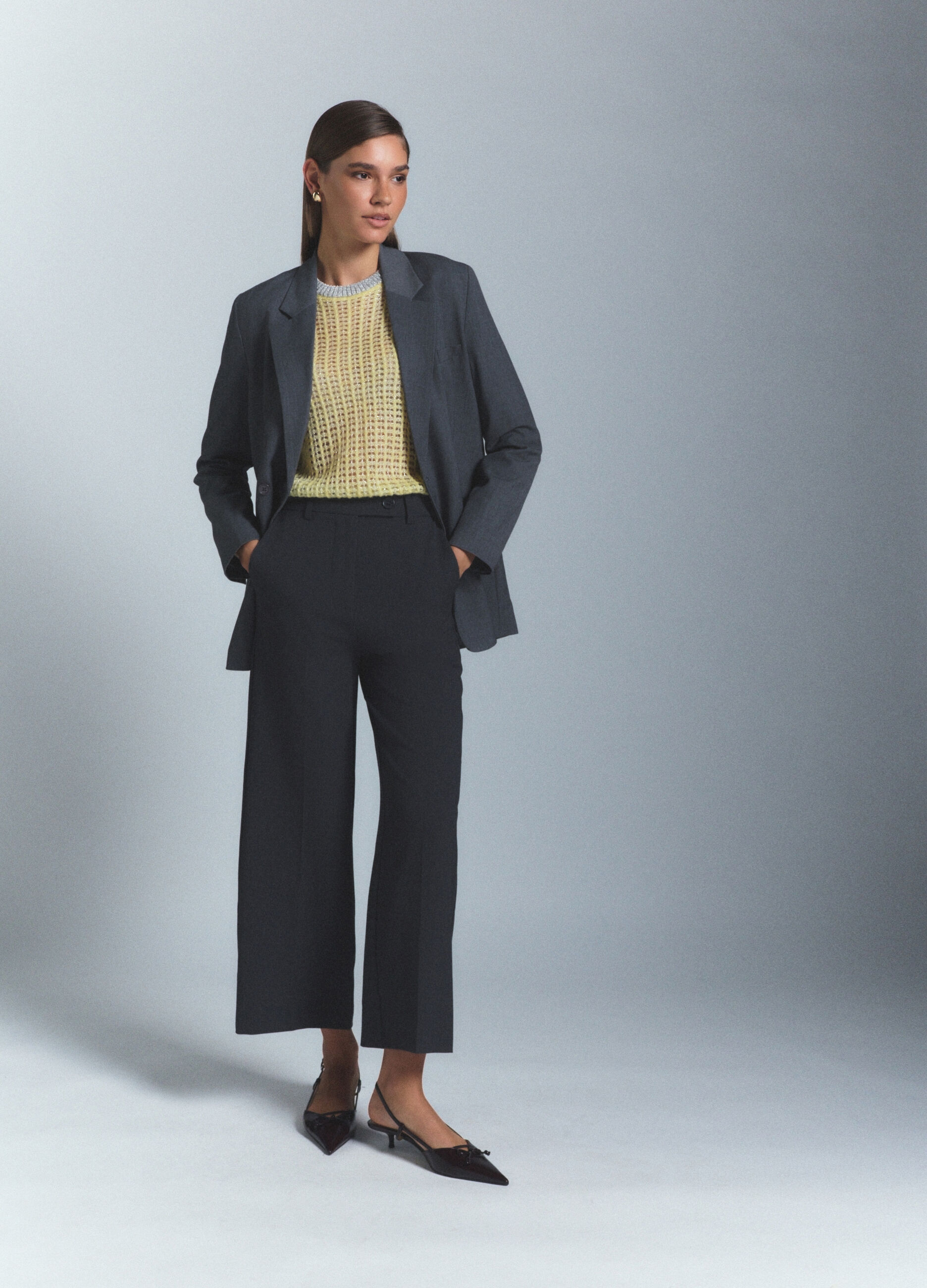 Pantaloni Formal Fit misto viscosa stretch donna_0