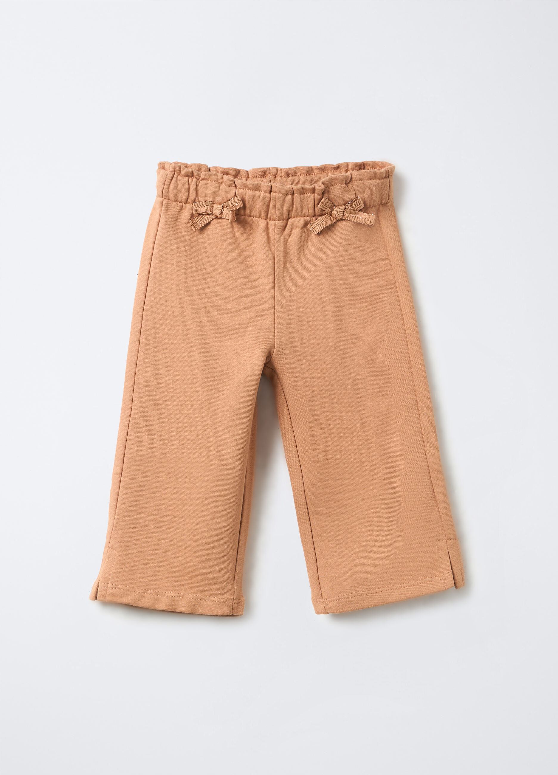 Jogger in puro cotone garzato Fit Straight bimba_0