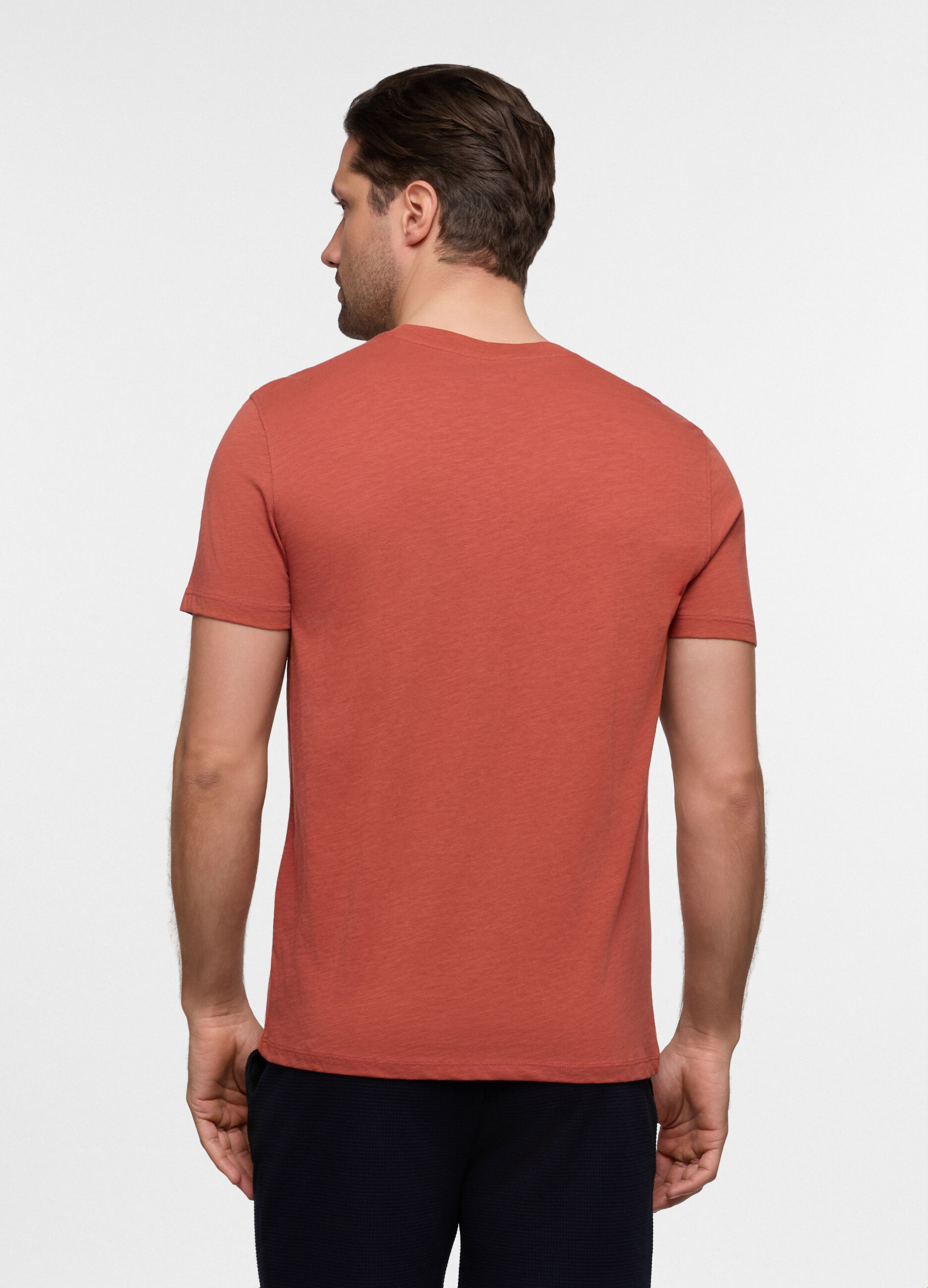 T-shirt in cotone fiammato uomo
