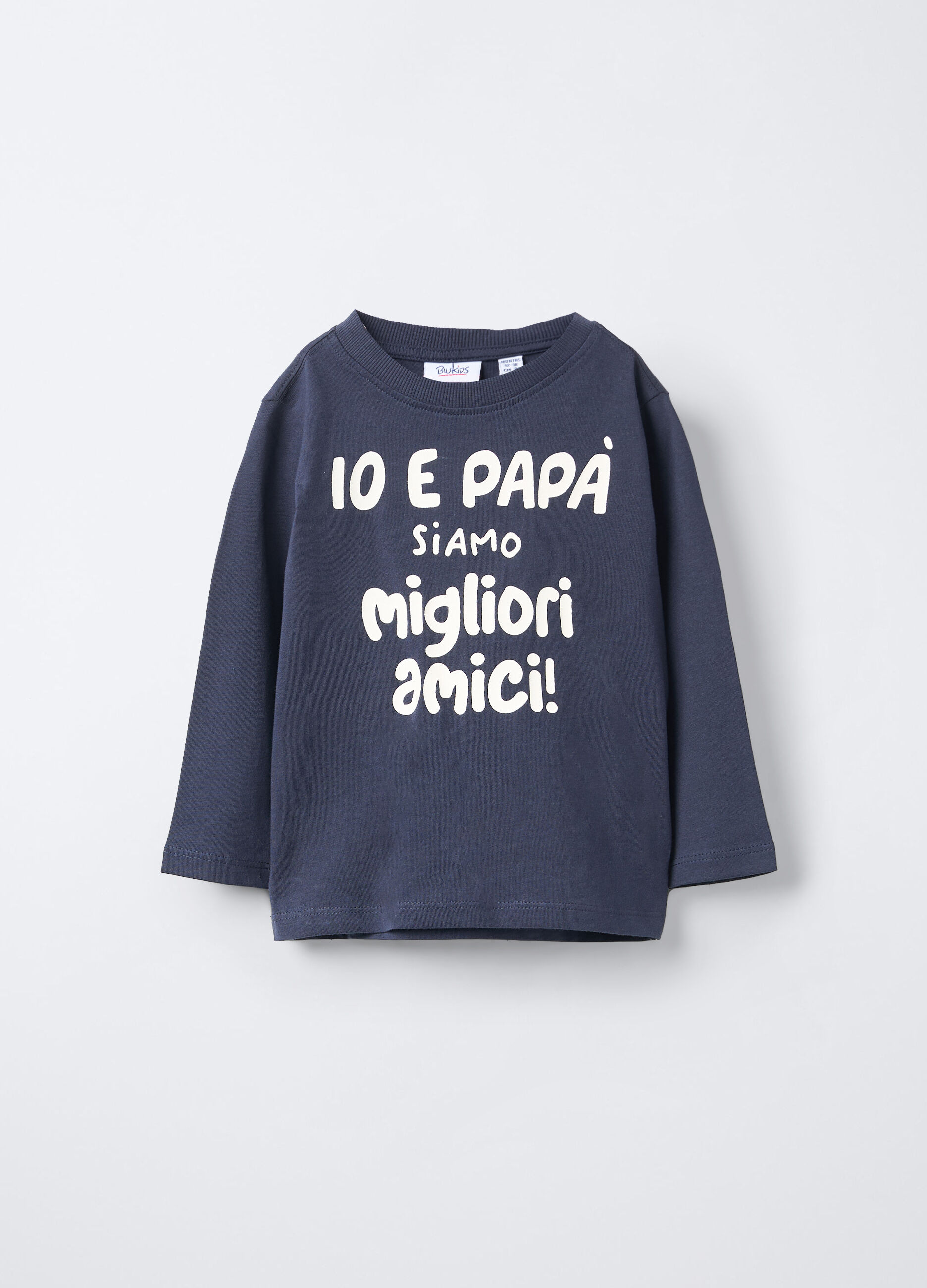 T-shirt girocollo in jersey di puro cotone bimbo_0