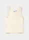 Canotta in costina di cotone stretch bambina_0