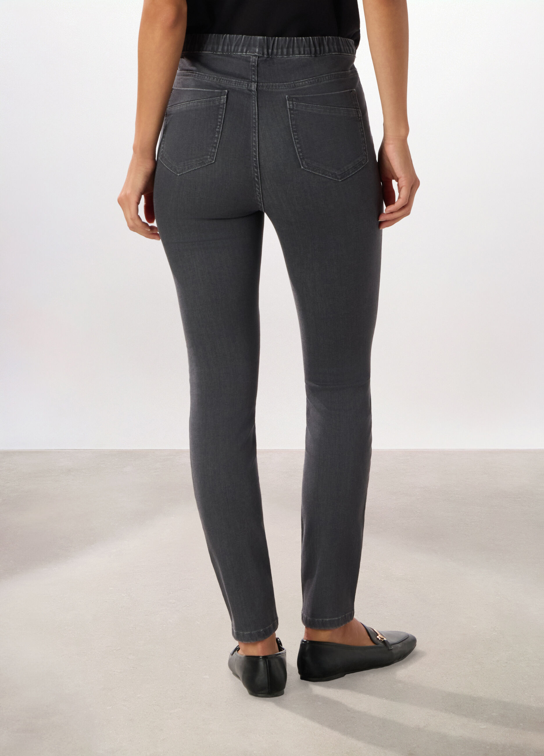 Jeggings fit regular in denim misto cotone stretch donna_1