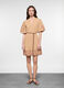 Abito corto fitted misto lino donna_0