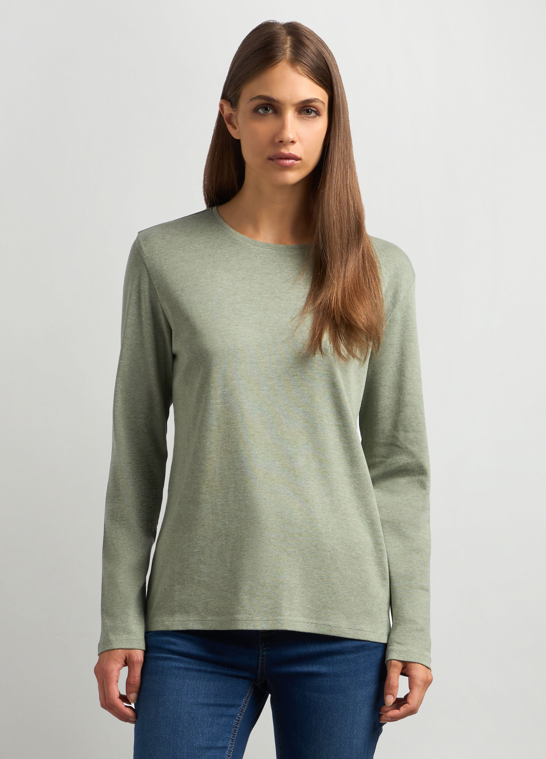 T-shirt in misto cotone mélange donna_0