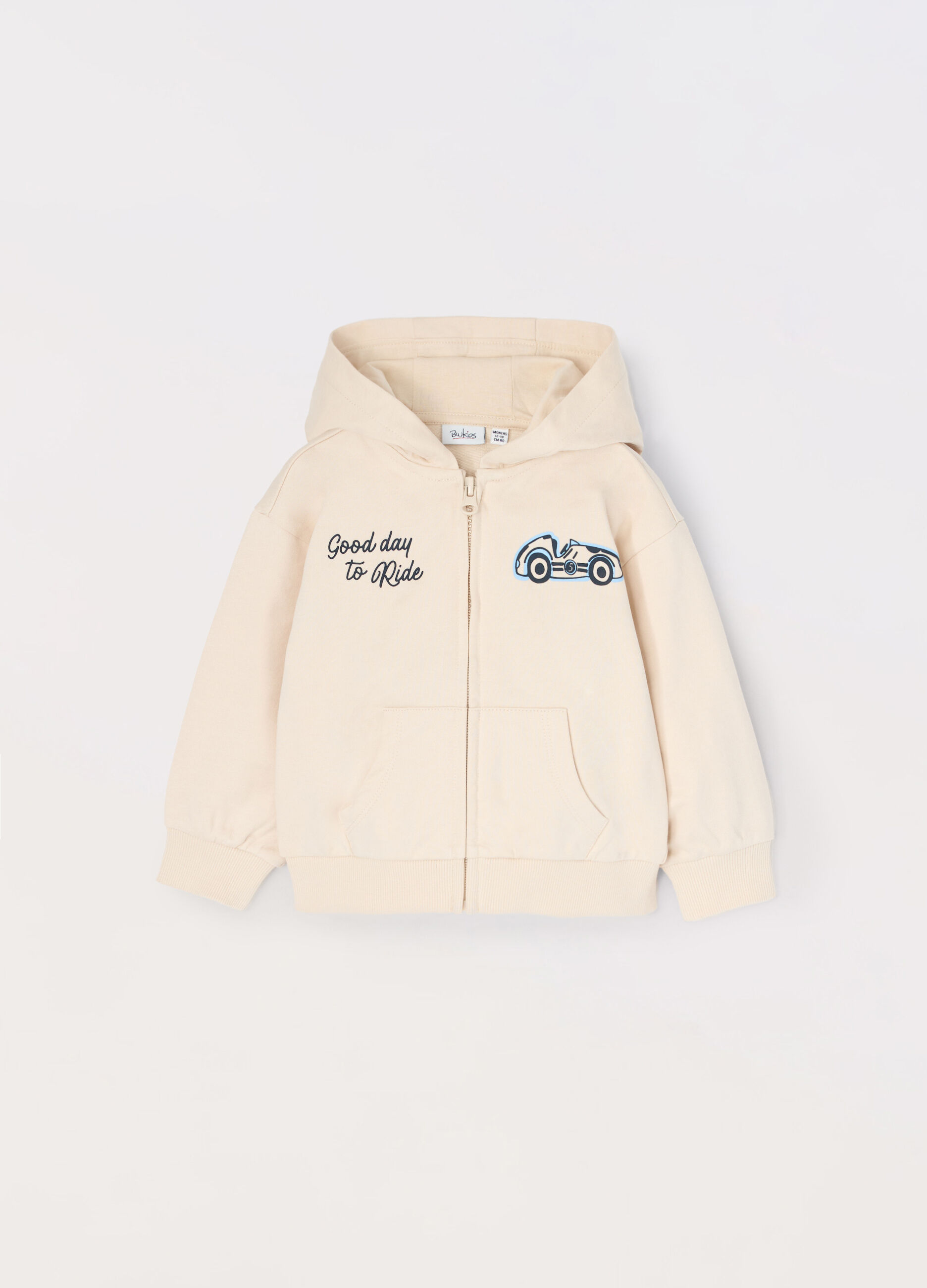 Felpa in french terry di puro cotone neonato_0