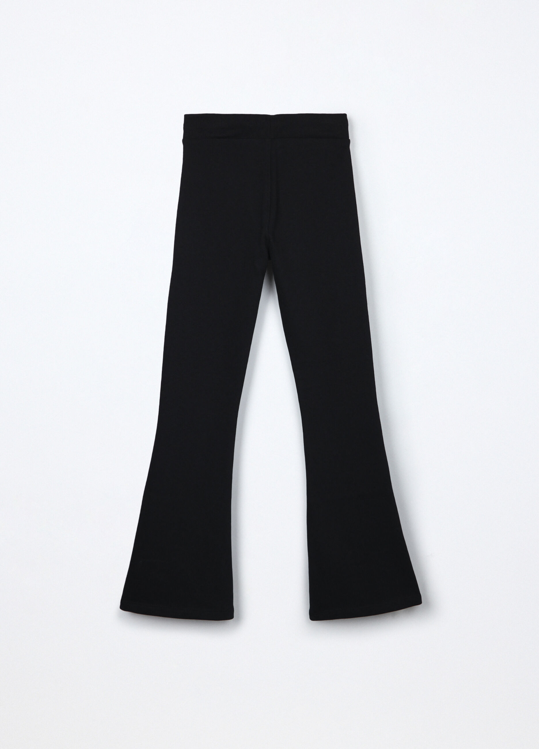 Jogger flare fit in misto cotone fleece ragazza_1