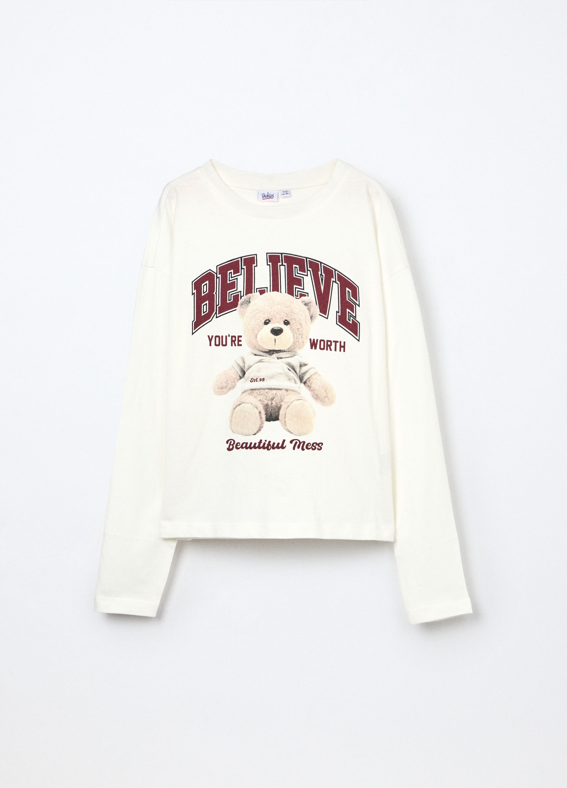 T-shirt in jersey di puro cotone ragazza_0