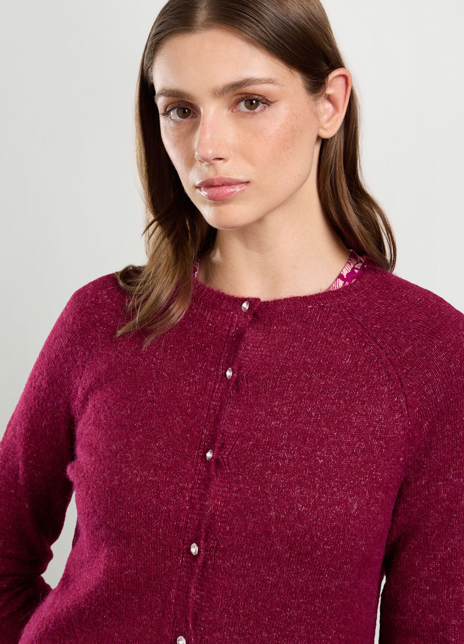 Cardigan in misto lana di alpaca donna_2