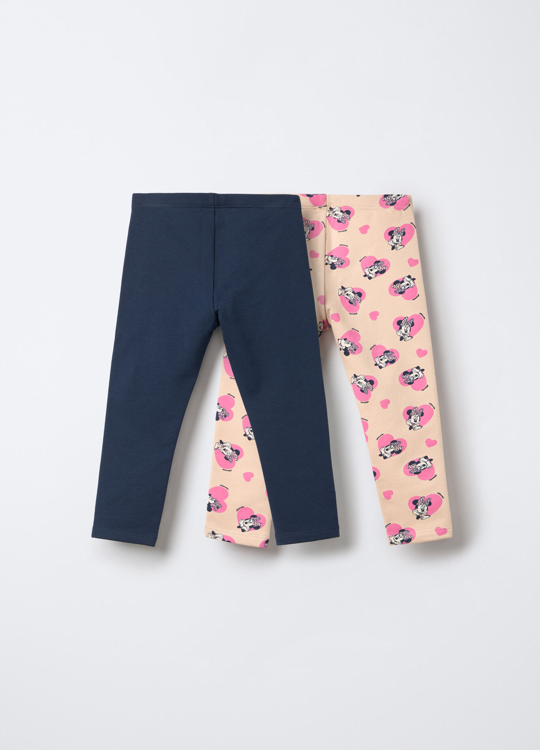 Pack 2 leggings Disney in cotone garzato stretch Skinny Fit bimba_1