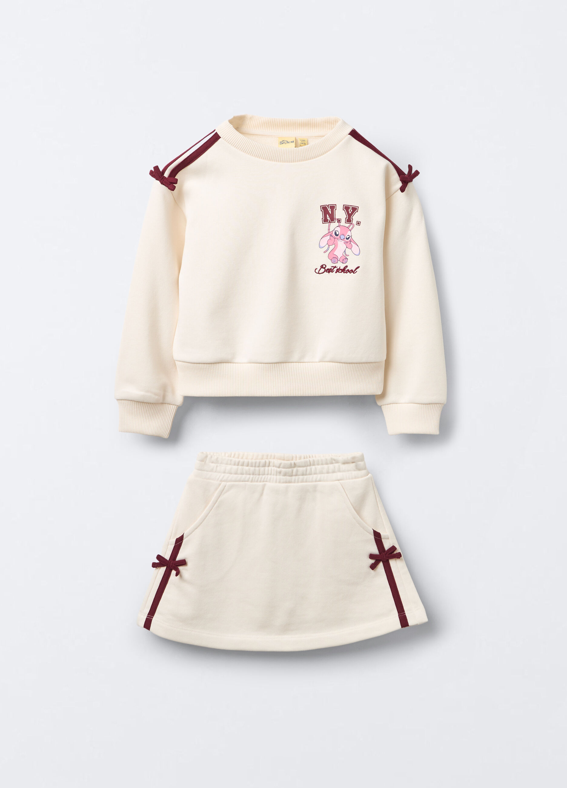 Jogging set Disney in misto cotone garzato bambina_0
