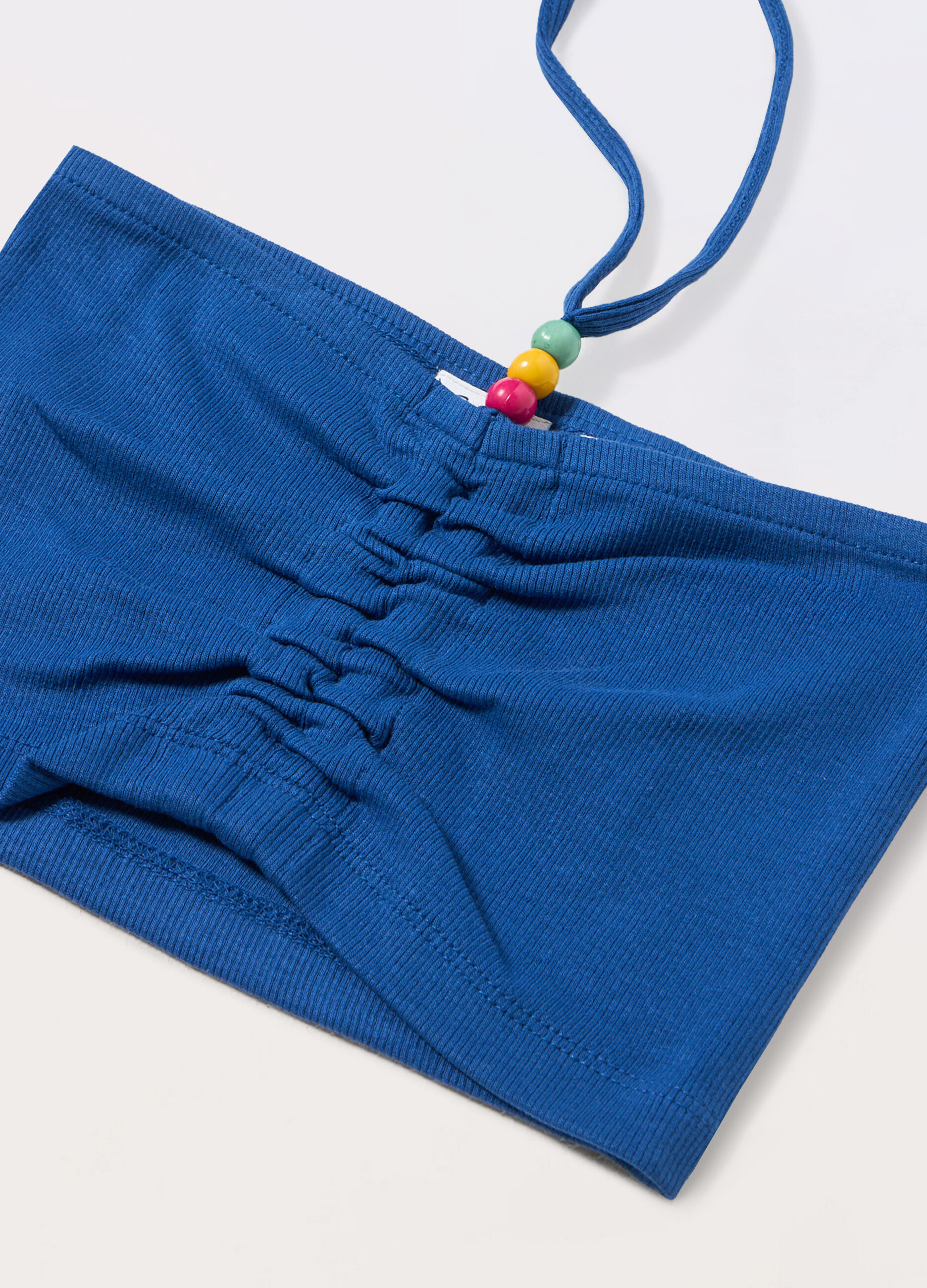 Top a fascia in costina di cotone stretch ragazza_1