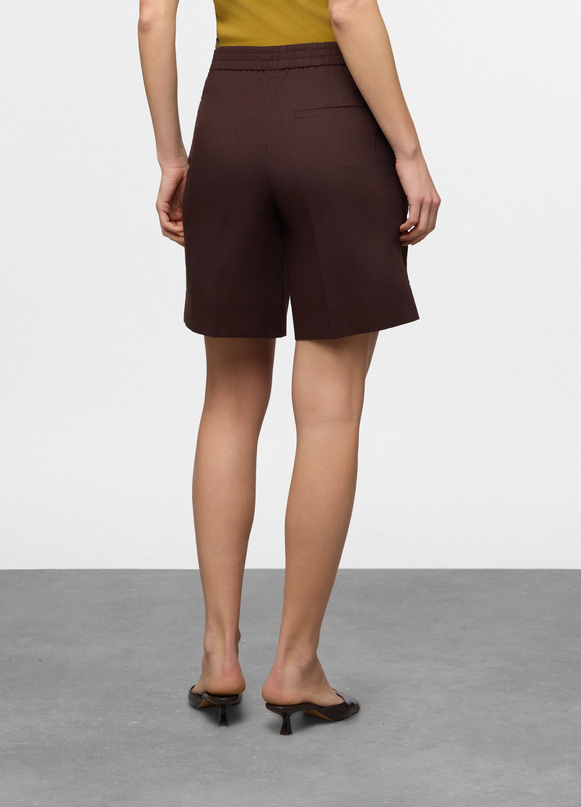 Bermuda wide leg misto lino donna_1