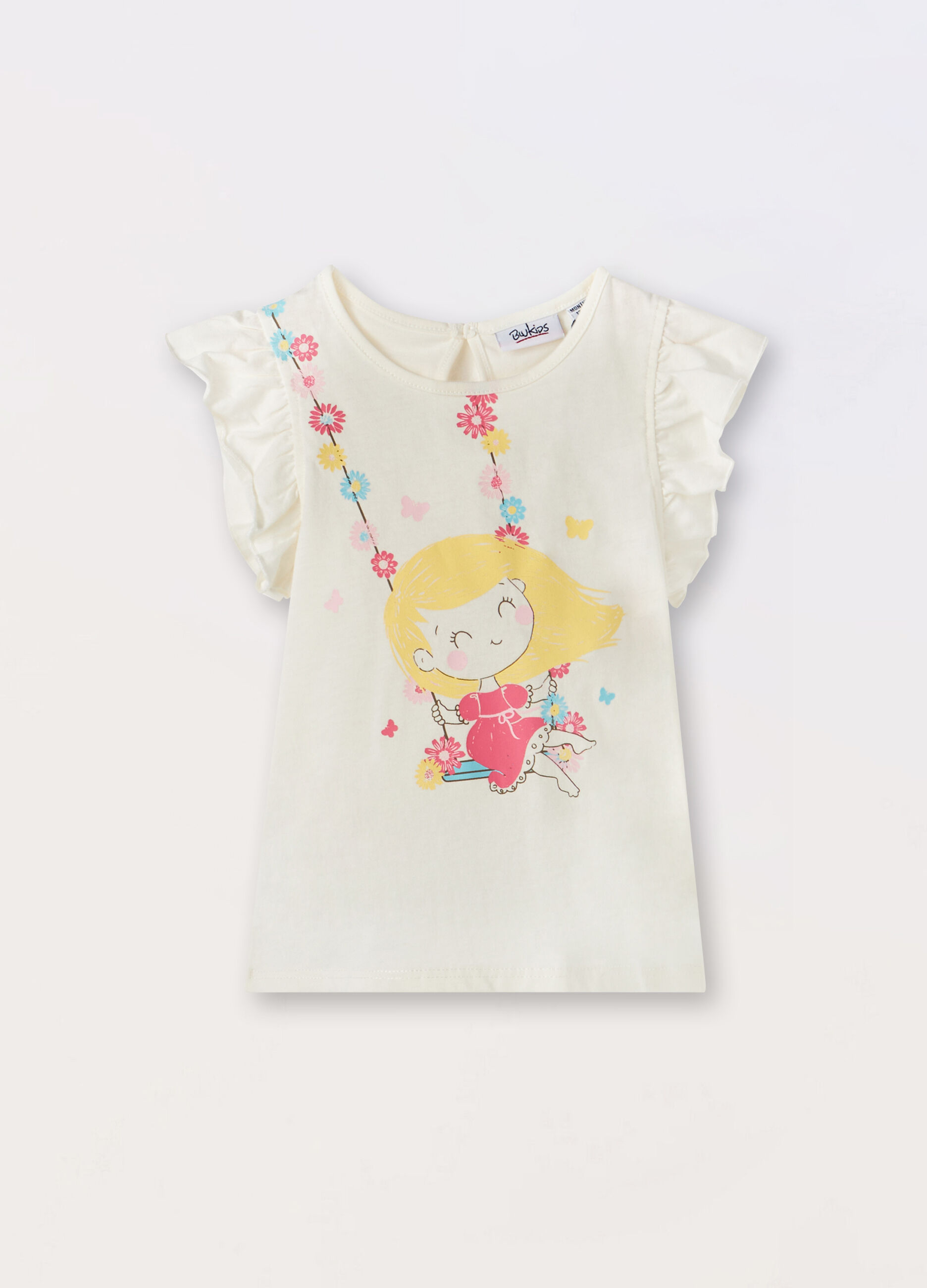 T-shirt in jersey di puro cotone neonata_0