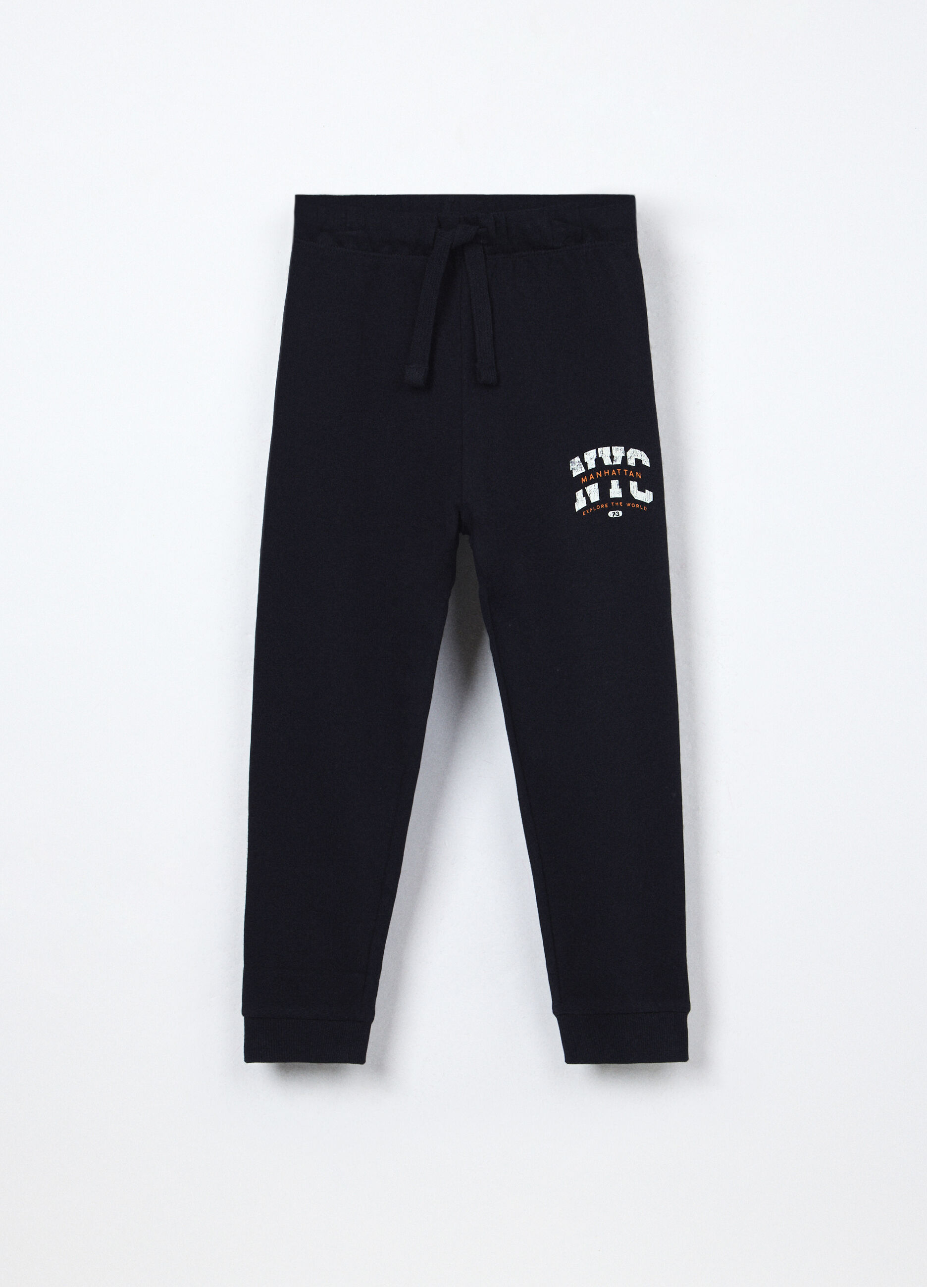 Jogger in french terry di puro cotone bambino_0