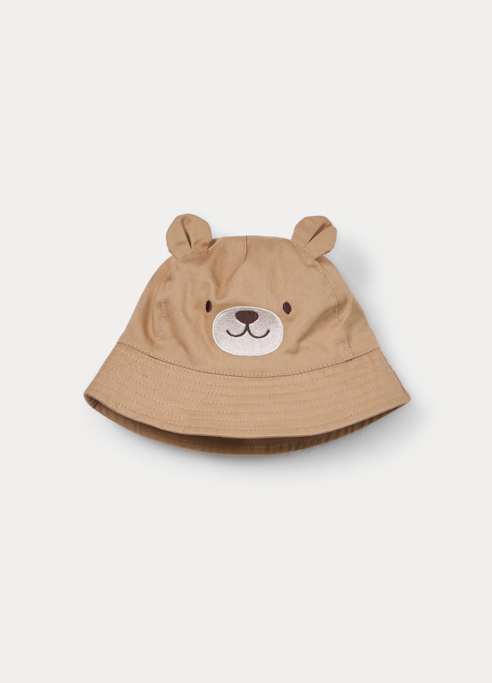 Berretto in twill di puro cotone neonato_0