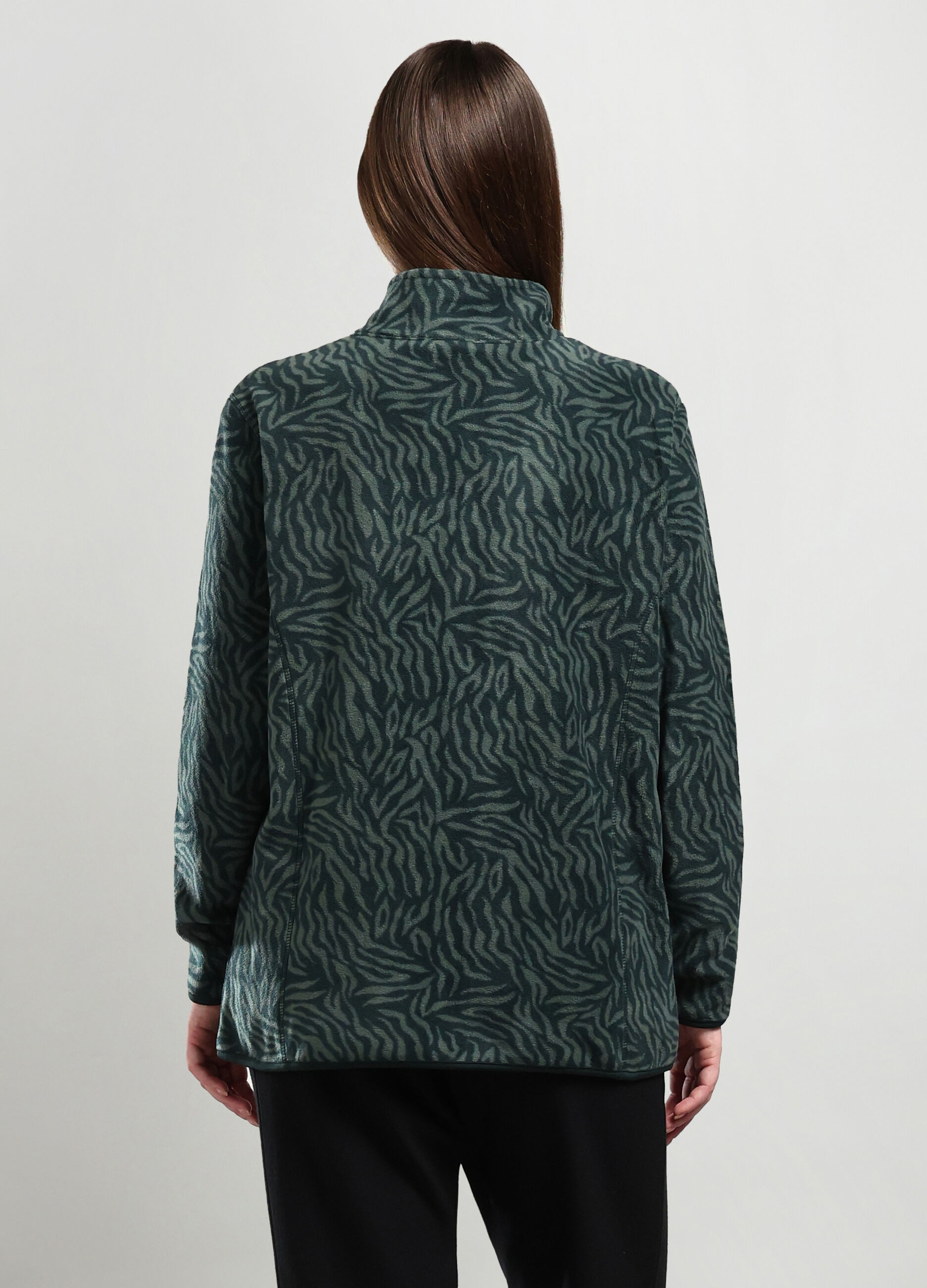 Felpa in pile con stampa donna curvy_1