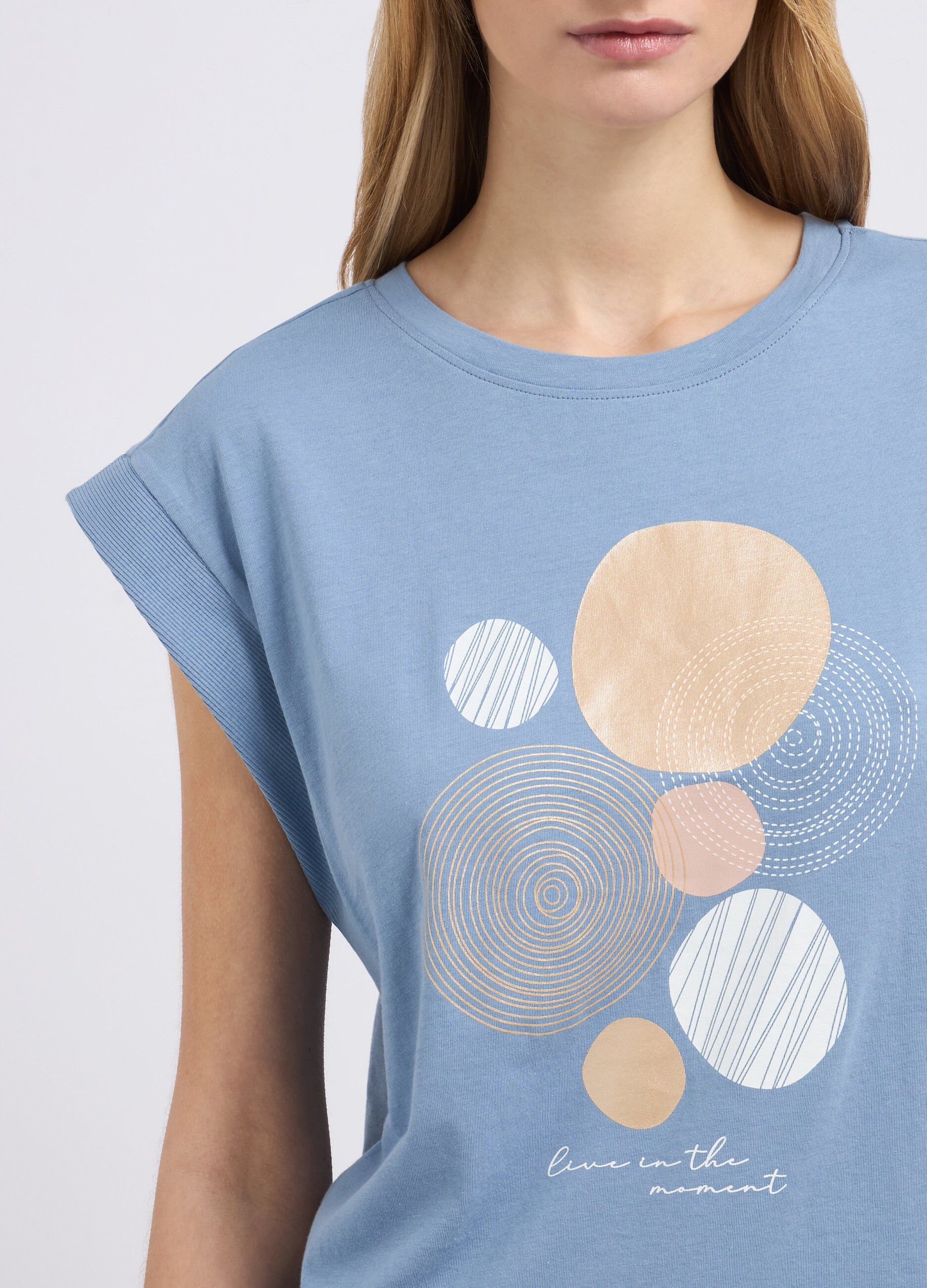 T-shirt in puro cotone con stampa donna_2